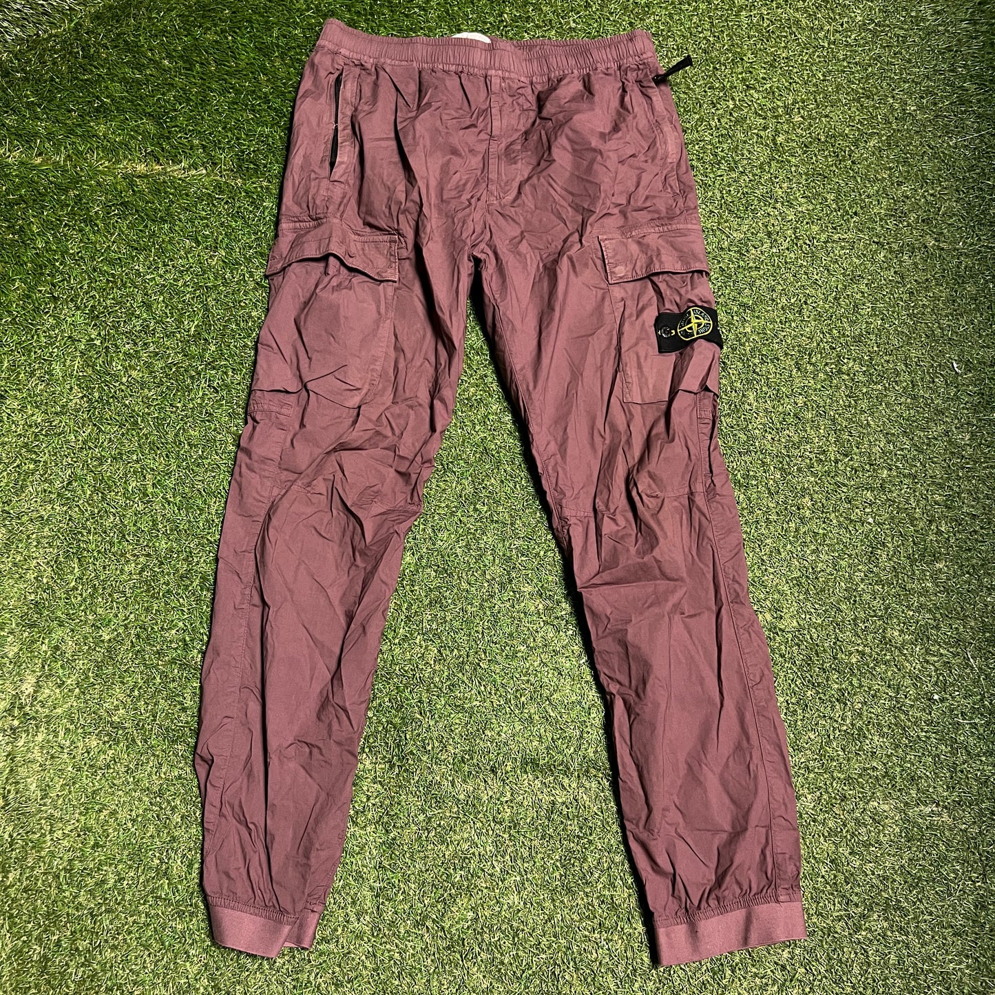 Stone Island Plum Cargo Pants Size 34 USED x14058