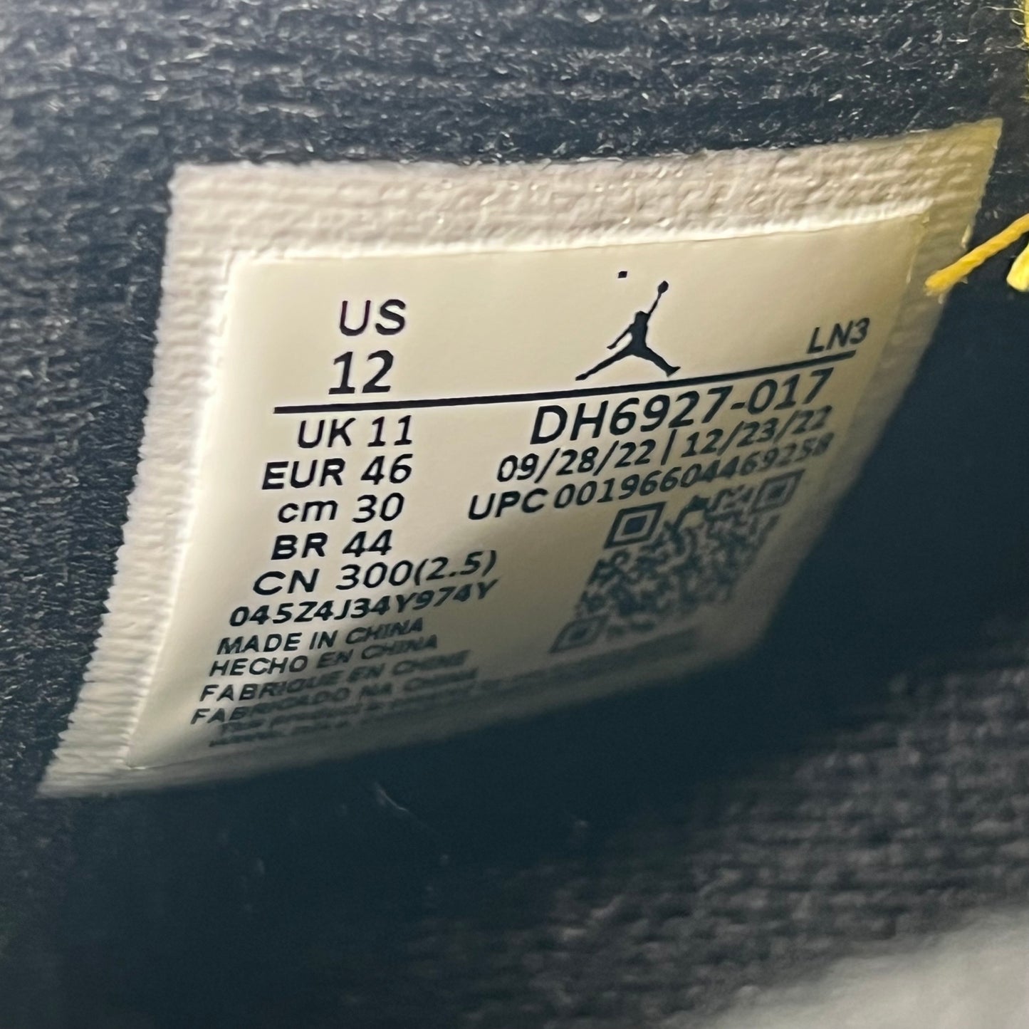 Jordan 4 Thunder (2023) Size 12 NEW S17578