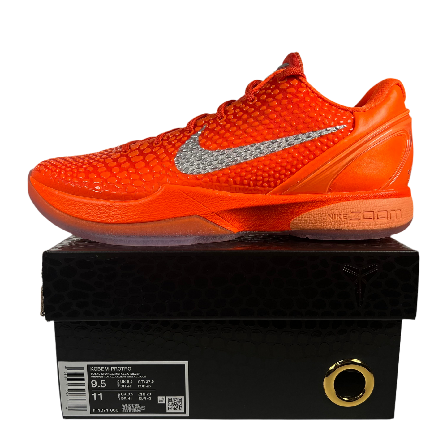 Nike Kobe 6 Total Orange Size 13 NEW s17509