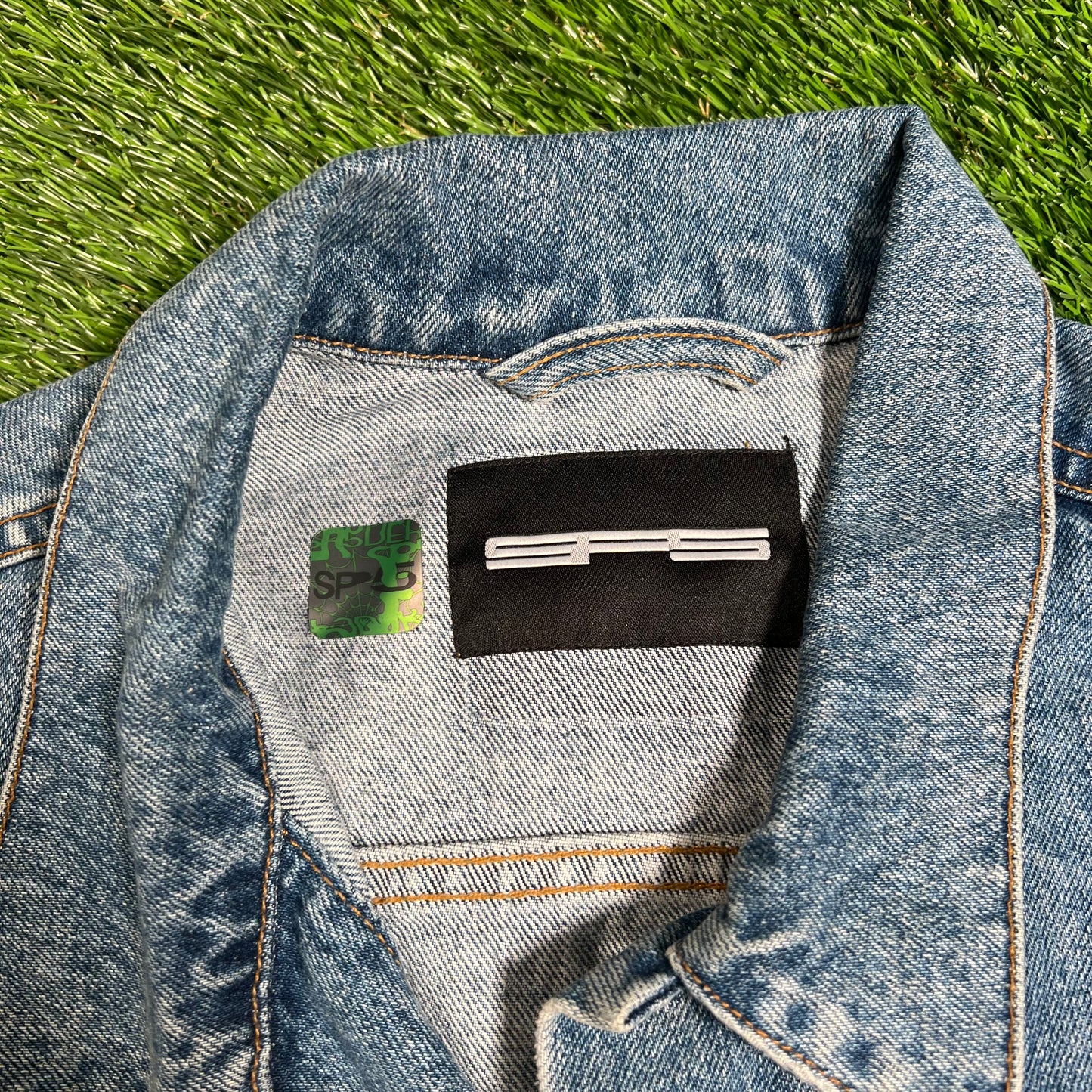 Sp5der web denim jean jacket Size XL NEW x9782
