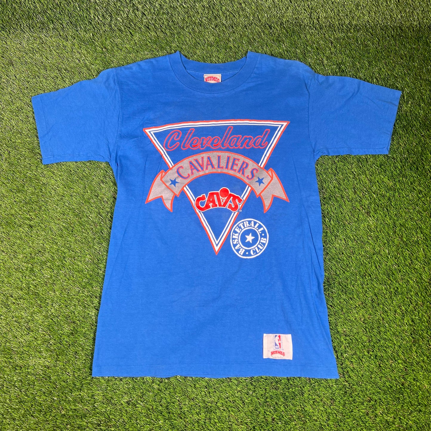 1990s Cleveland Cavaliers Blue Tee Size Large USED v16619