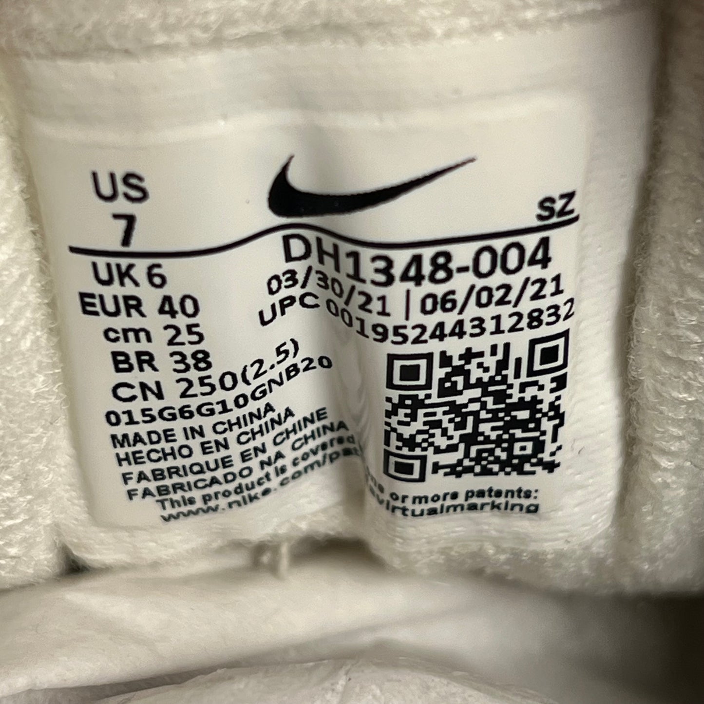 Nike Air Max 1 Patta Waves Noise Aqua (2021) Size 7 USED s18155