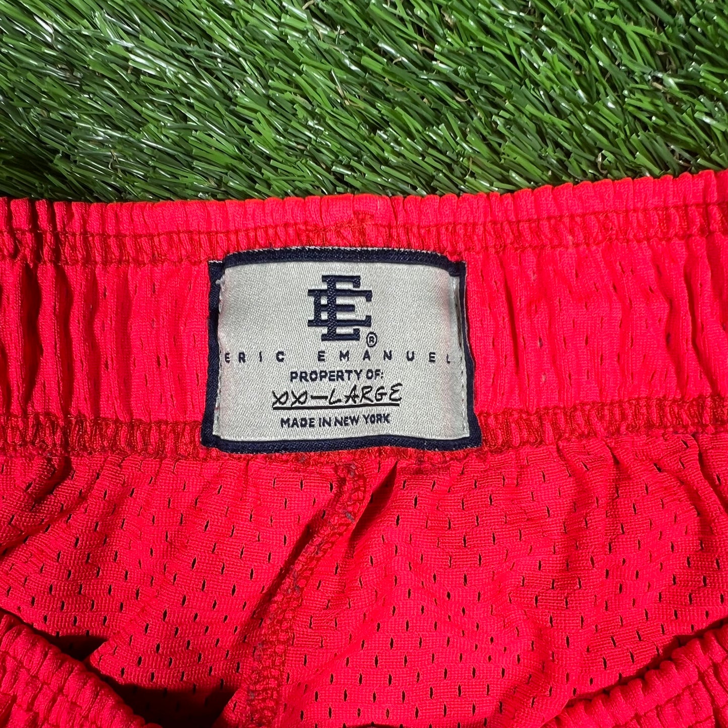 Eric Emanuel Maroon Logo Bright Red Shorts Size XXL USED x14629