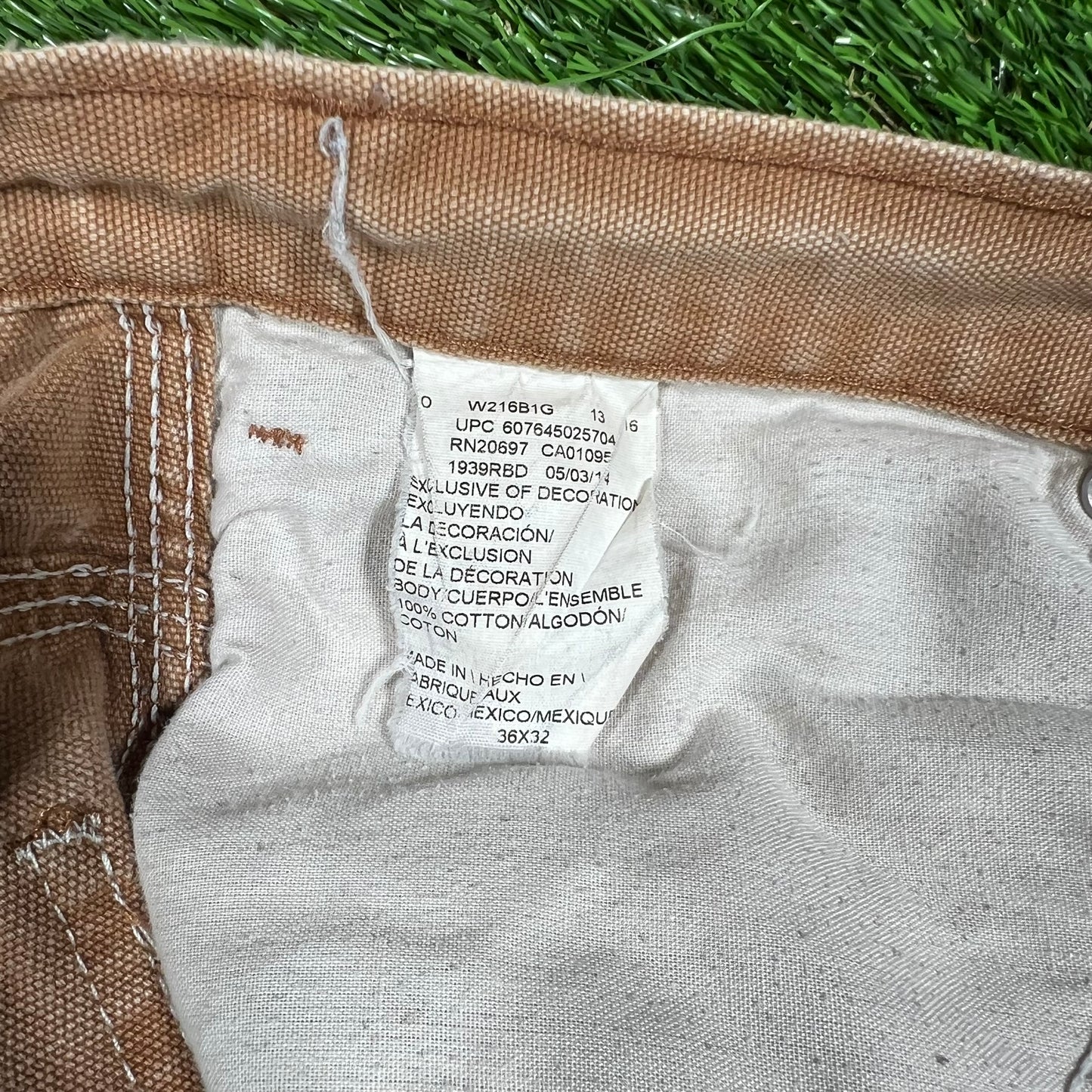 Y2K Dickies Tan Cargo Pants Size 36 USED v16801