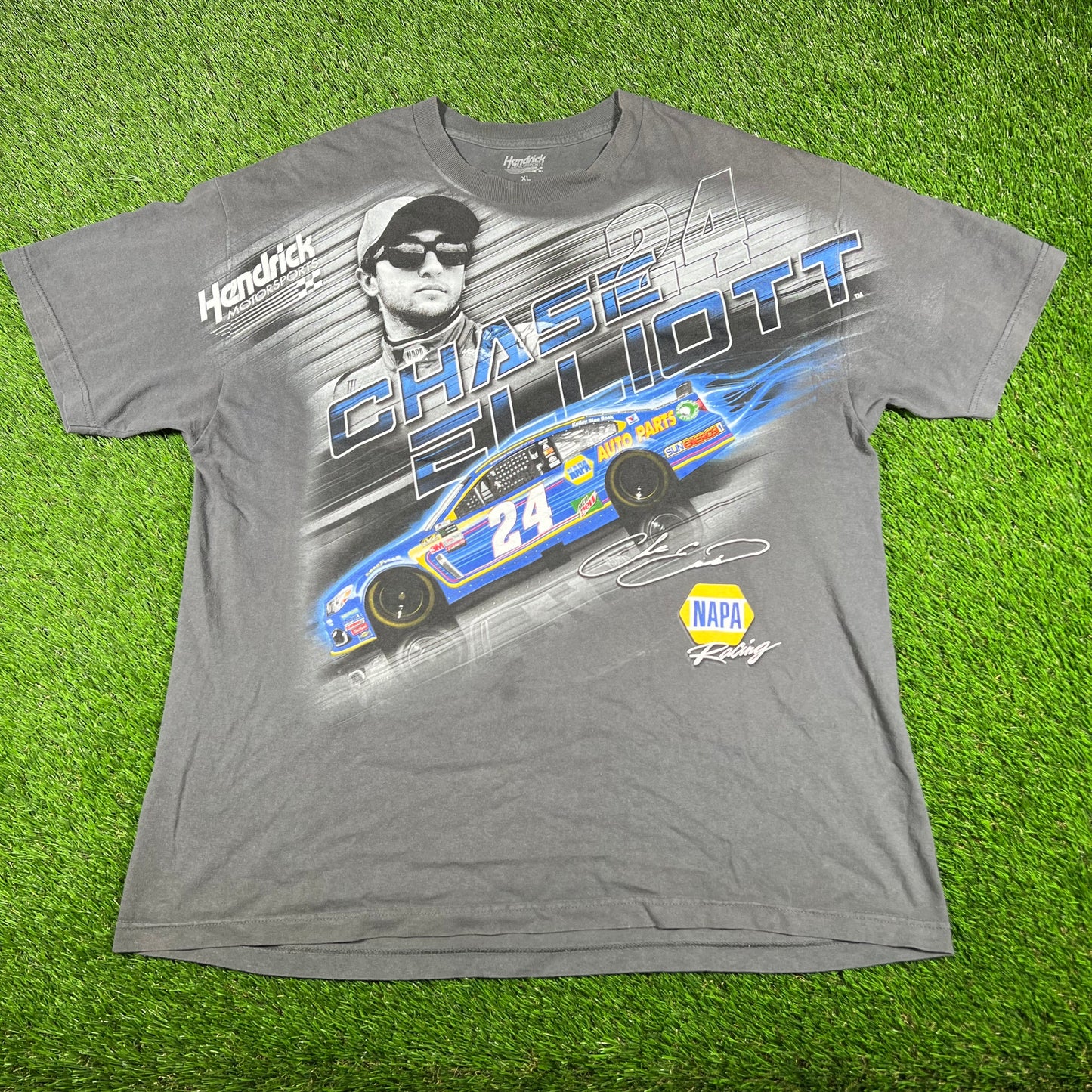 Chase Elliott #24 Nascar Tee Grey Size XL USED V16799