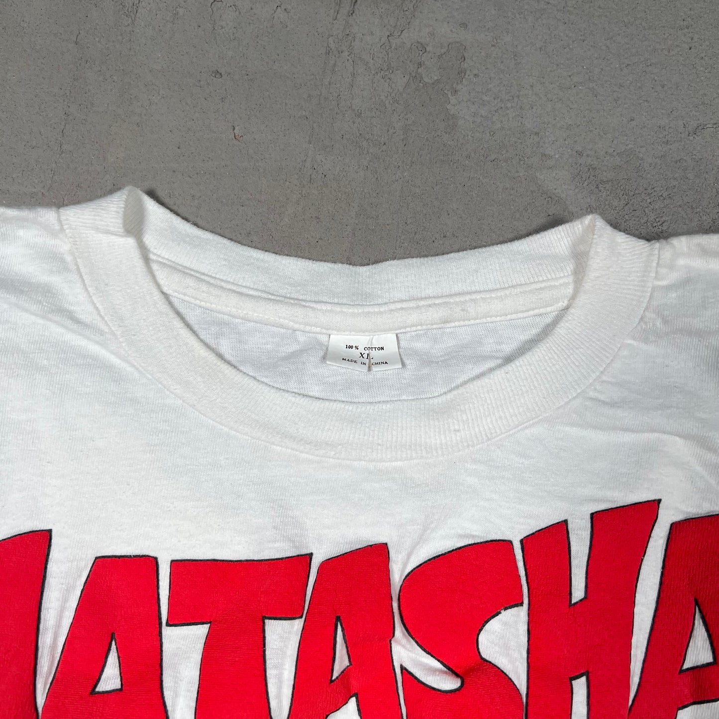 1990 Natasha Fatale Rocky Bullwinckle White Tee Size XL USED v19157