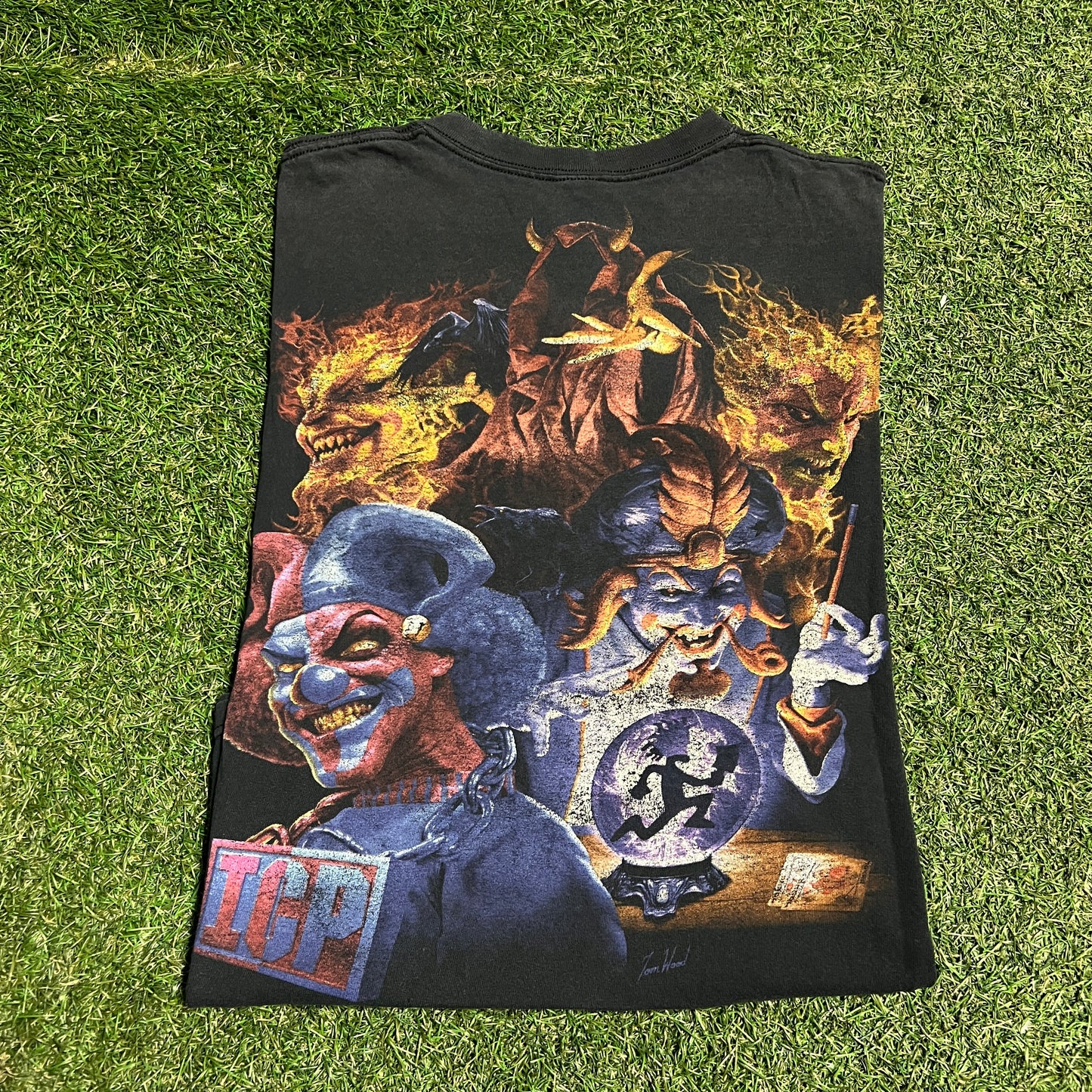 Y2K Isane Clown Posse Double Sided Black Tee Size Large USED v16045