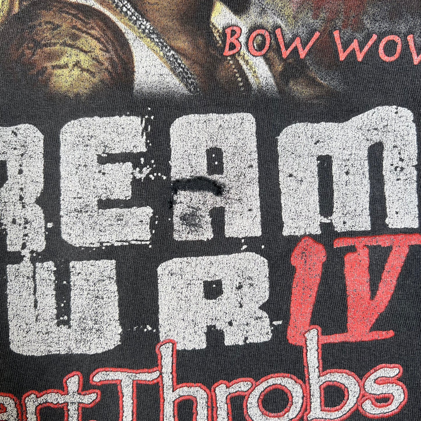 2005 Scream Tour Heart Throbs Bow Wow Omarion Rap Black Tee Size Large USED v16586