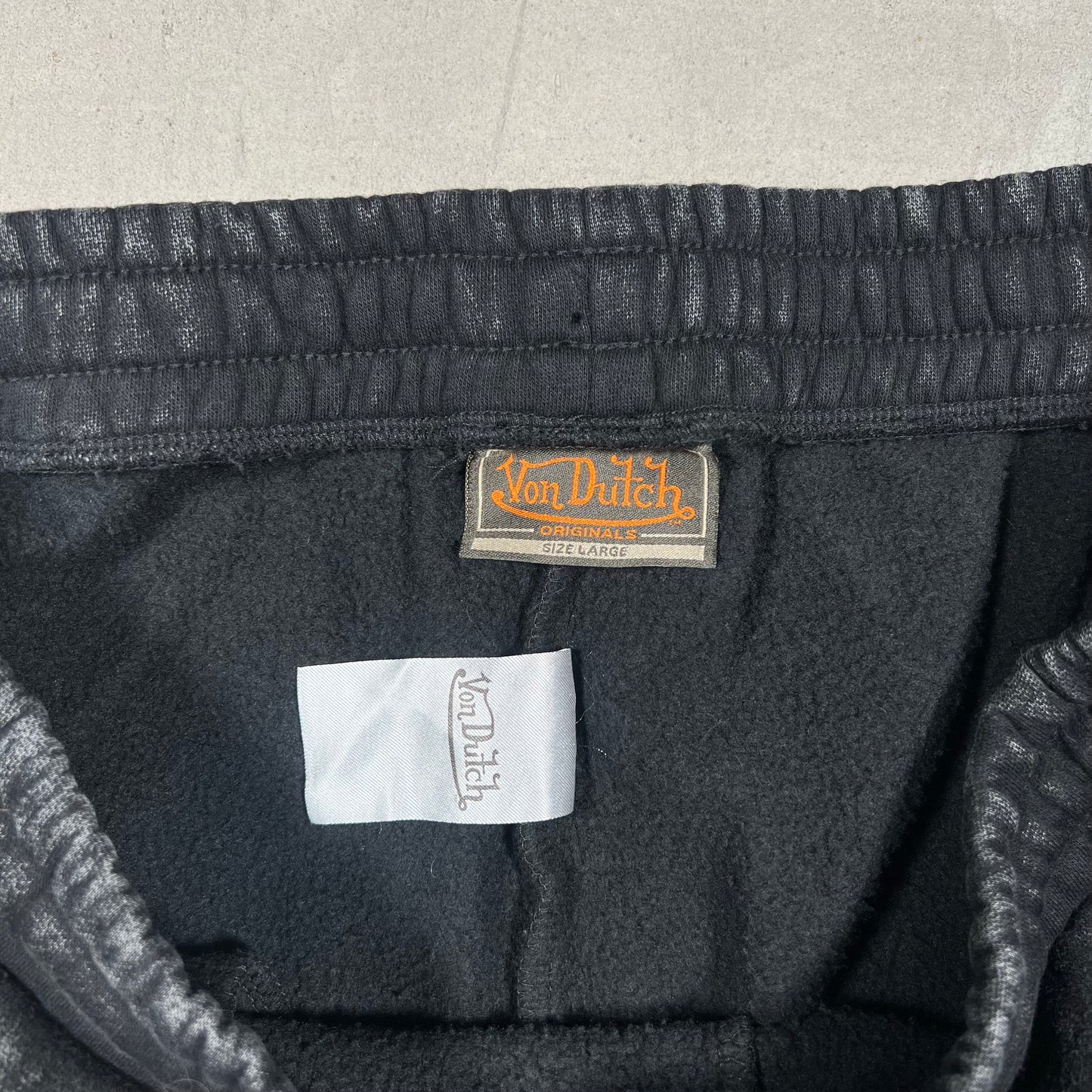 Von Dutch Black RhineStone Sweatpants Size Large USED x17240