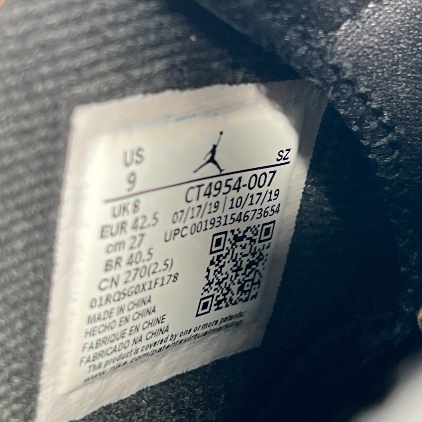 Jordan 6 DMP (2020) Size 9 USED s17819
