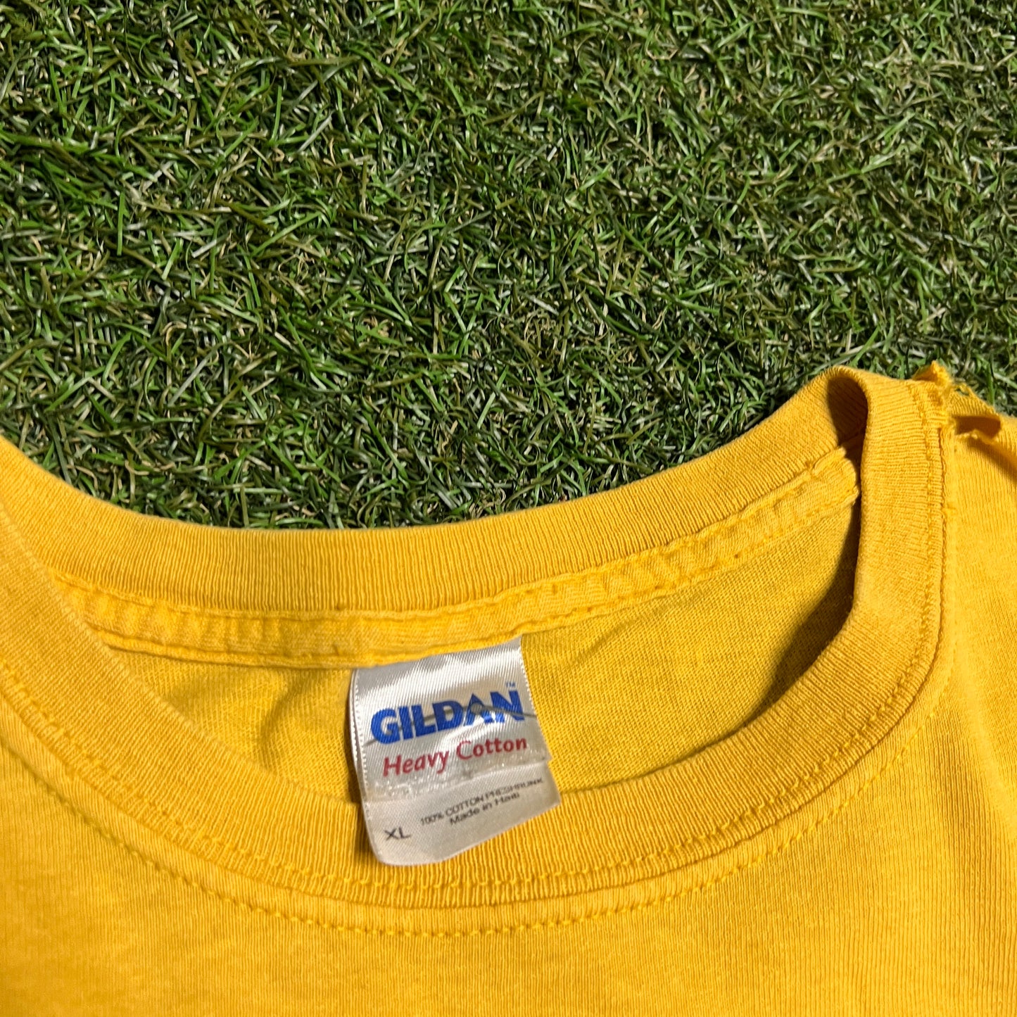 Y2K Snickers Training Wheels Yellow Tee Size XL USED v16584