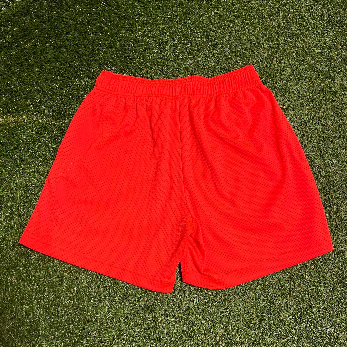 Eric Emanuel Orange Logo Bright Orange Shorts Size Medium USED x13997