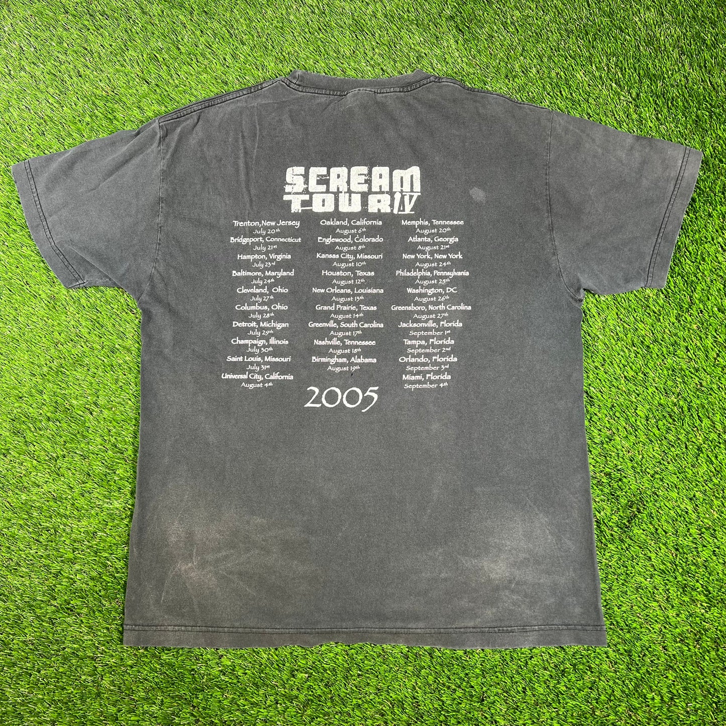 2005 Scream Tour Heart Throbs Bow Wow Omarion Rap Black Tee Size Large USED v16586