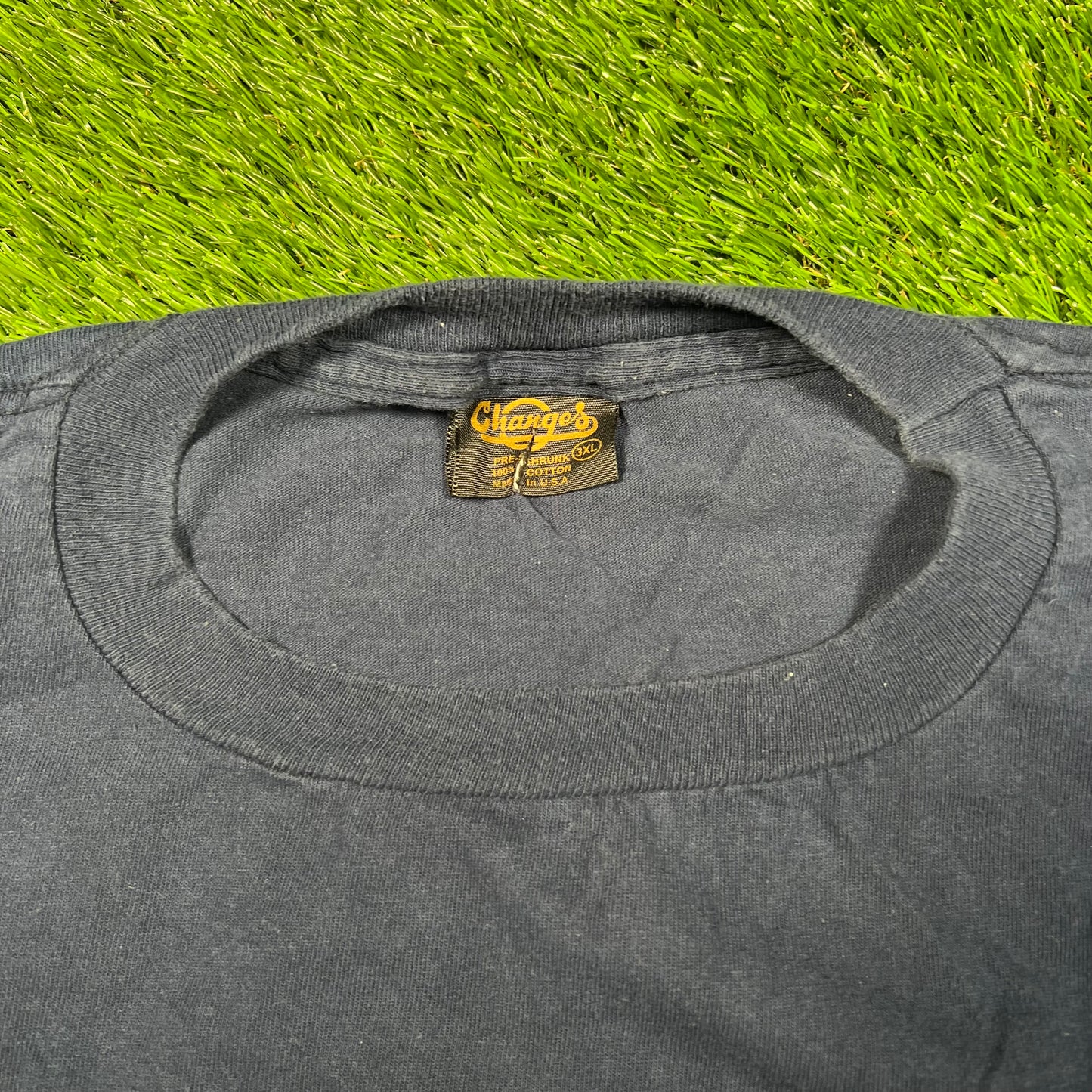 1998 The Rock WWF Bull Champ Navy Blue Tee Size 3XL USED v17937