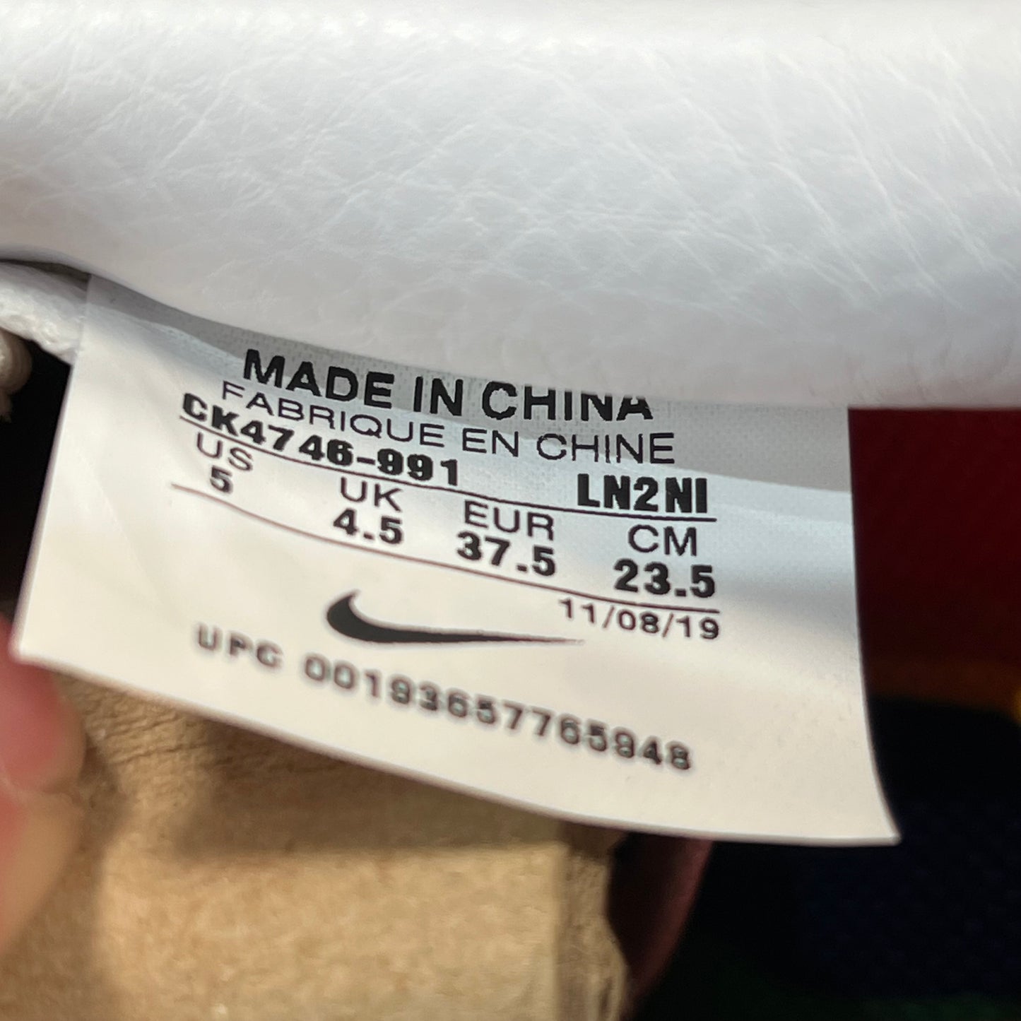 Nike x CPFM "Nike By You" Air Force 1 White/Red (2019) Size 5 NEW s19185