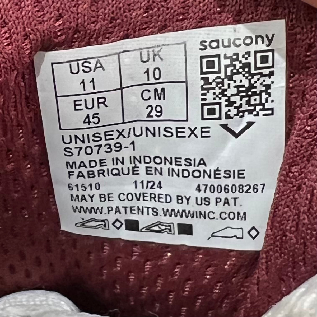 Saucony ProGrid Omni 9 White Silver Red (2023) Size 11 USED s23365