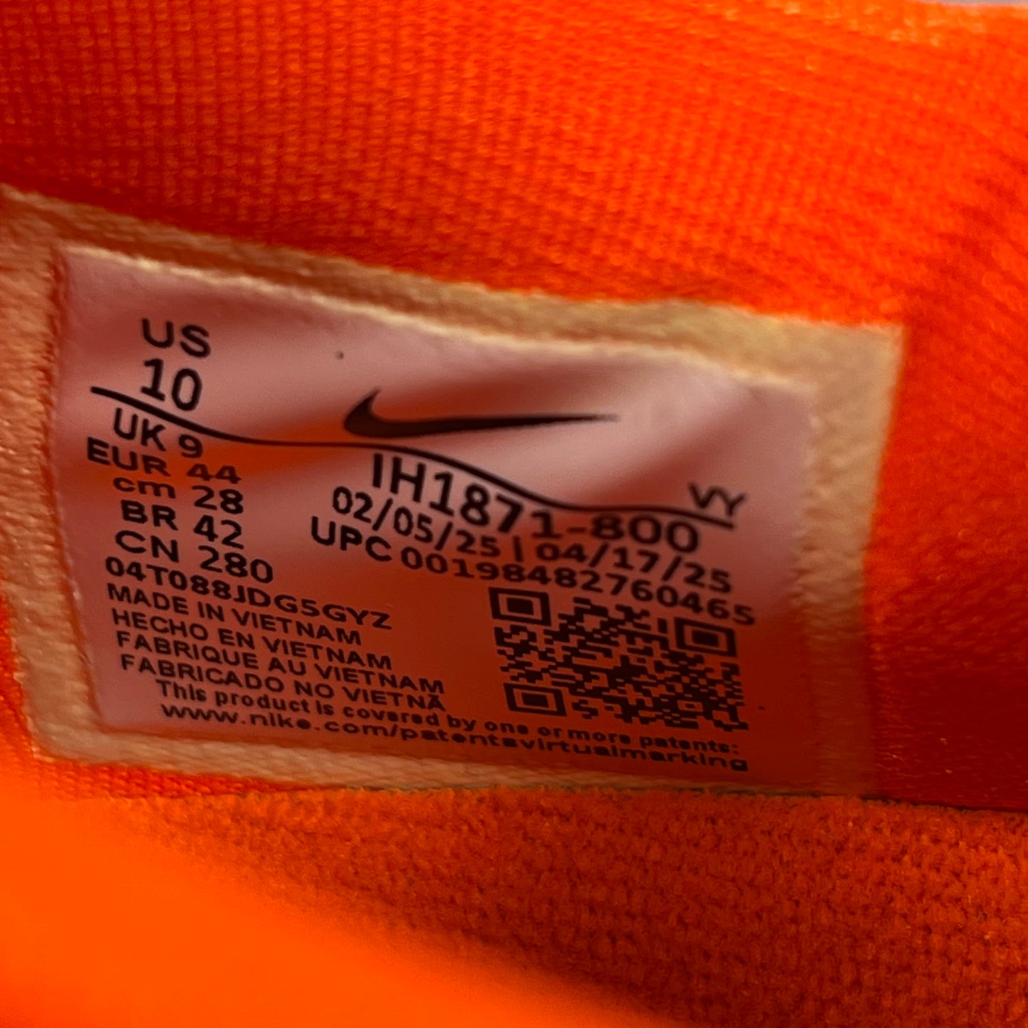 Nike Kobe 6 Total Orange (2025) Size 10 NEW s17615