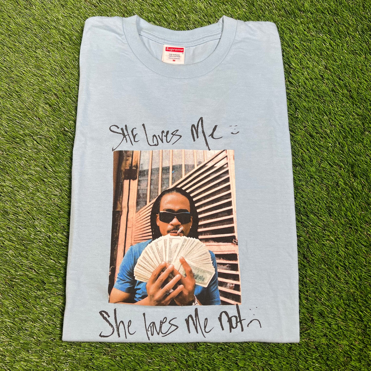 Supreme Max B Photo Blue Tee Size Medium USED x14137