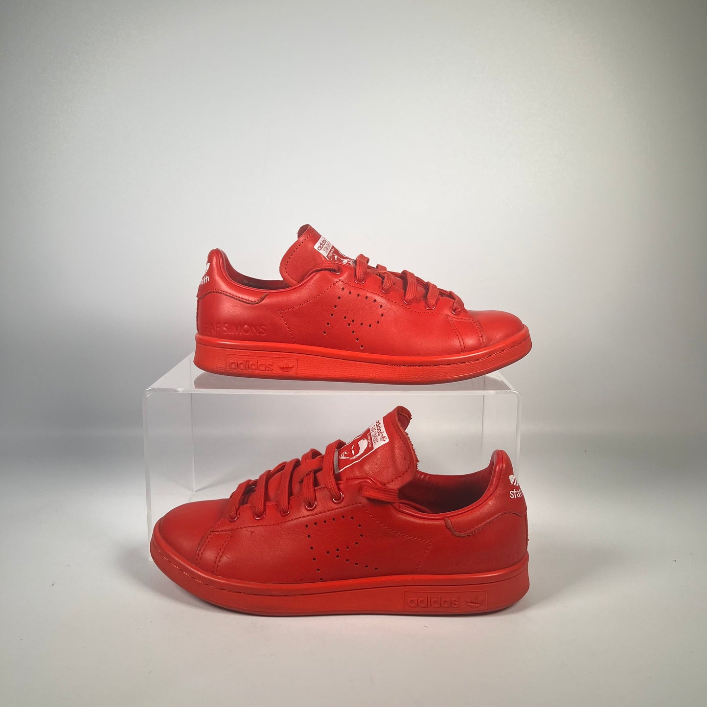 Adidas Stan Smith Raf Simons Comfort Red (2014) Size 4 USED s18474