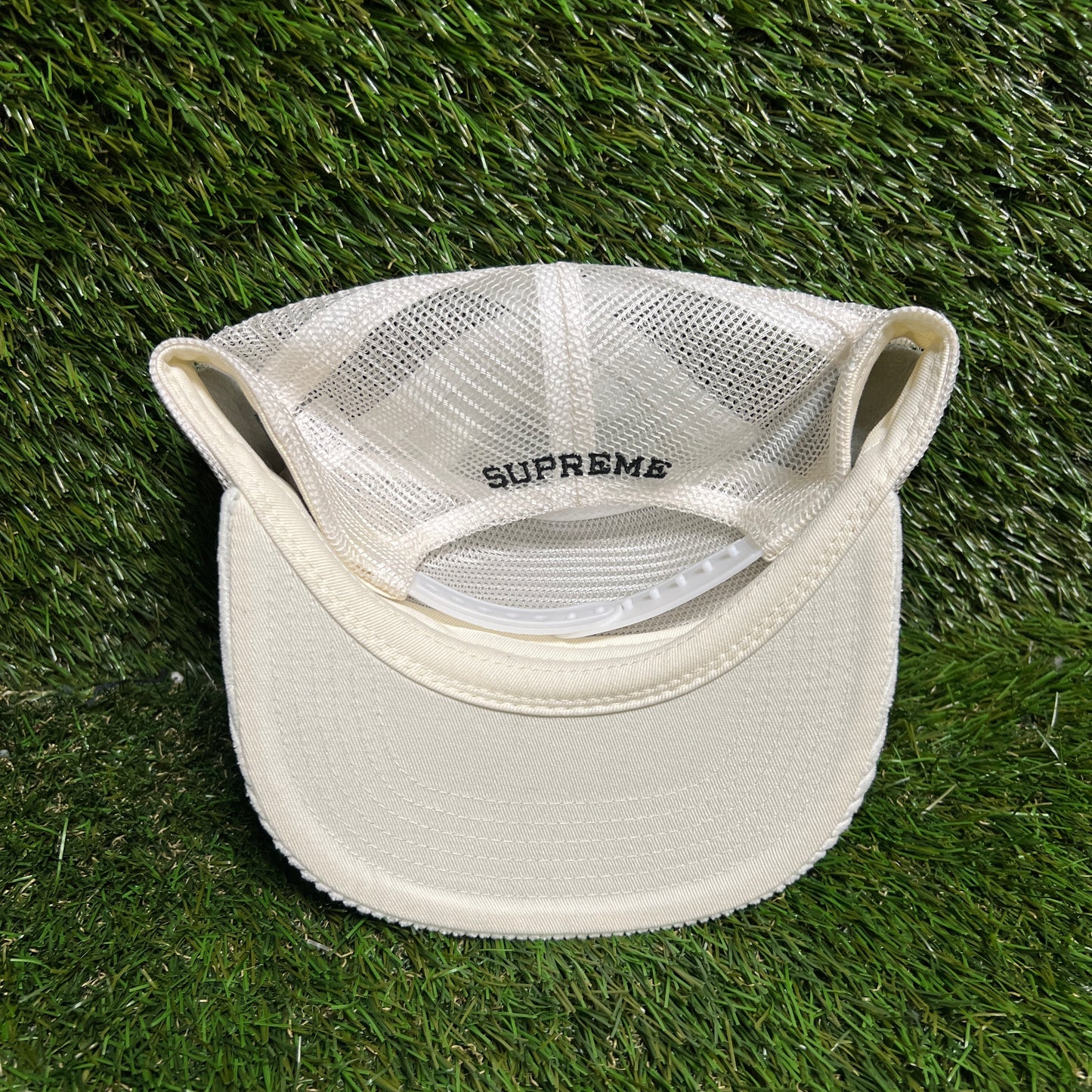 Supreme x Dickies White Corduroy Trucker Hat NEW x14192