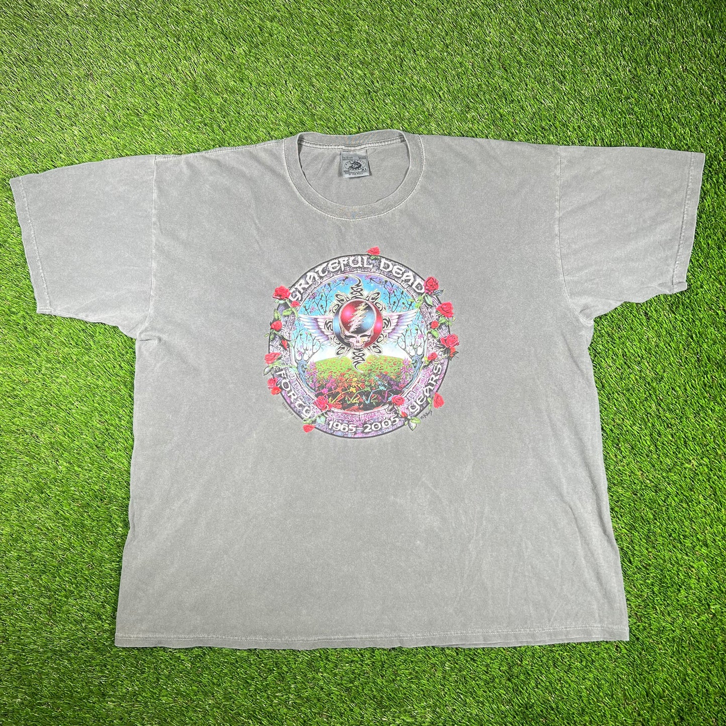 Grateful Dead Aztec 40th Anniversary Grey Tee Size XL USED V17062