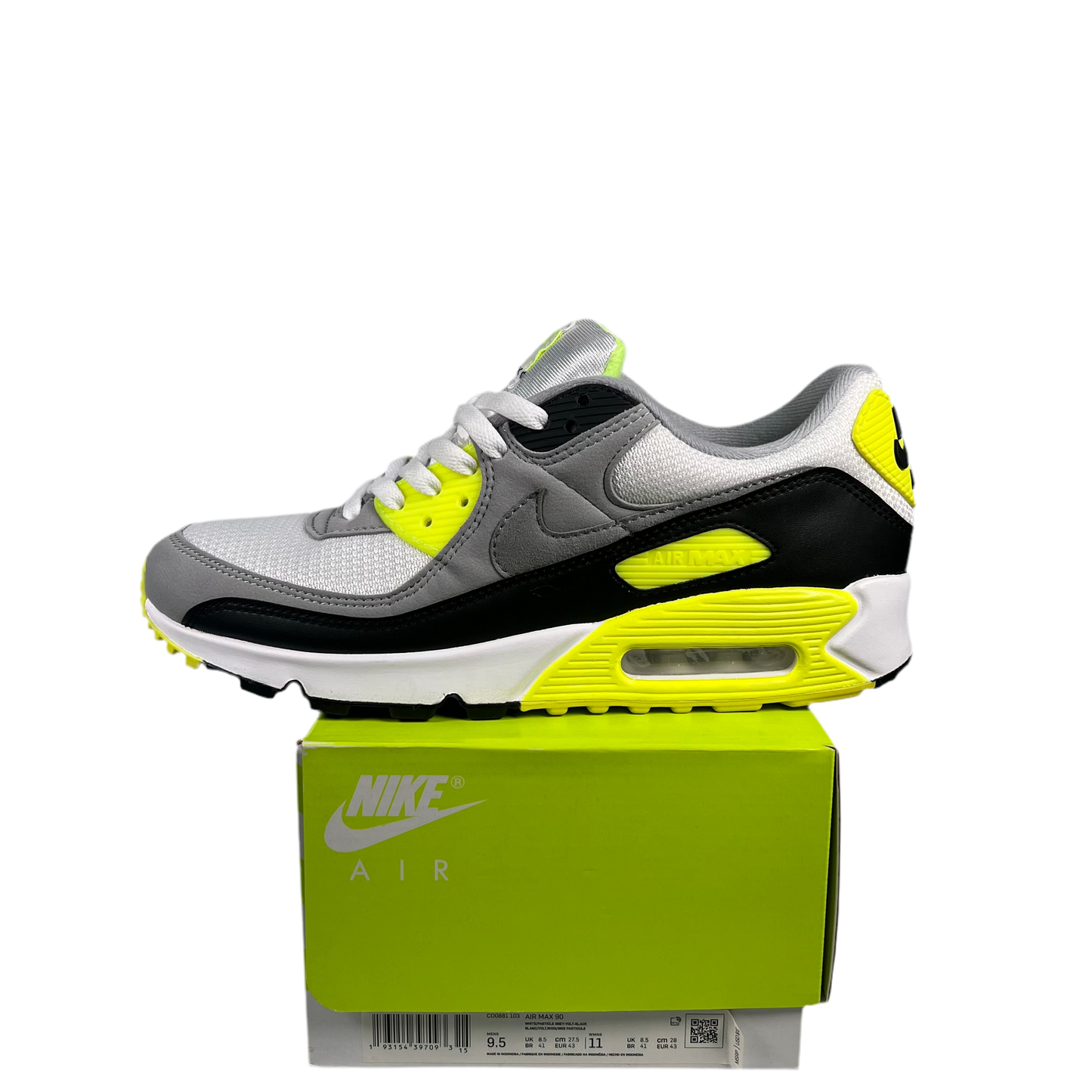 Nike Air Max 90 OG Volt (2020) Size 9.5 USED s17969