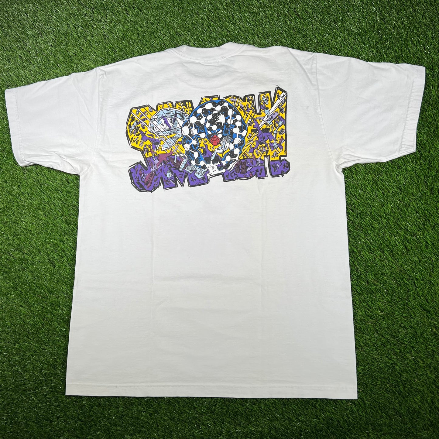 Mask and Disguise M.A.D. Marvel "The Amazing Spider Man" White Tee Size XL USED v17076