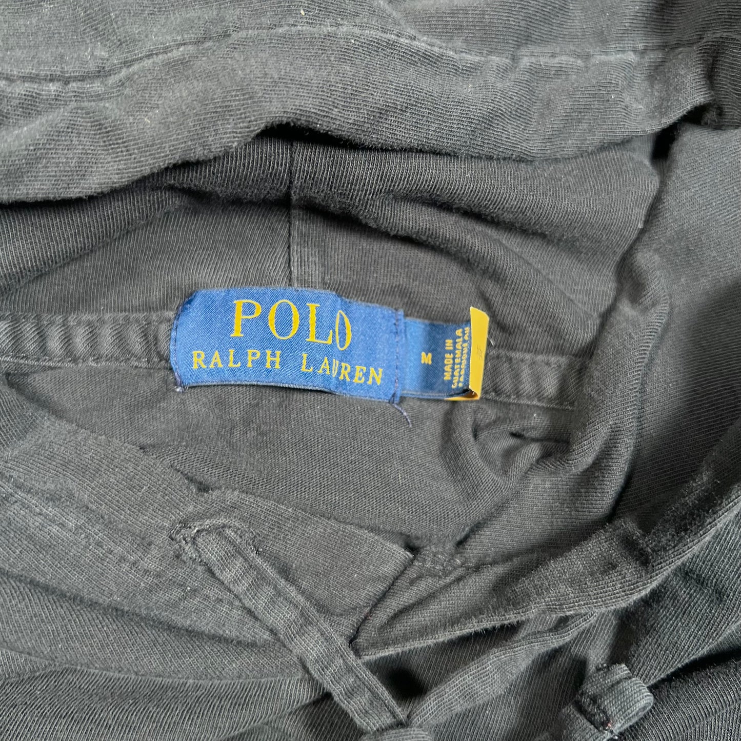 Polo Ralph Lauren Black "Cool" Polo Bear Hoodie Size Medium USED v18544