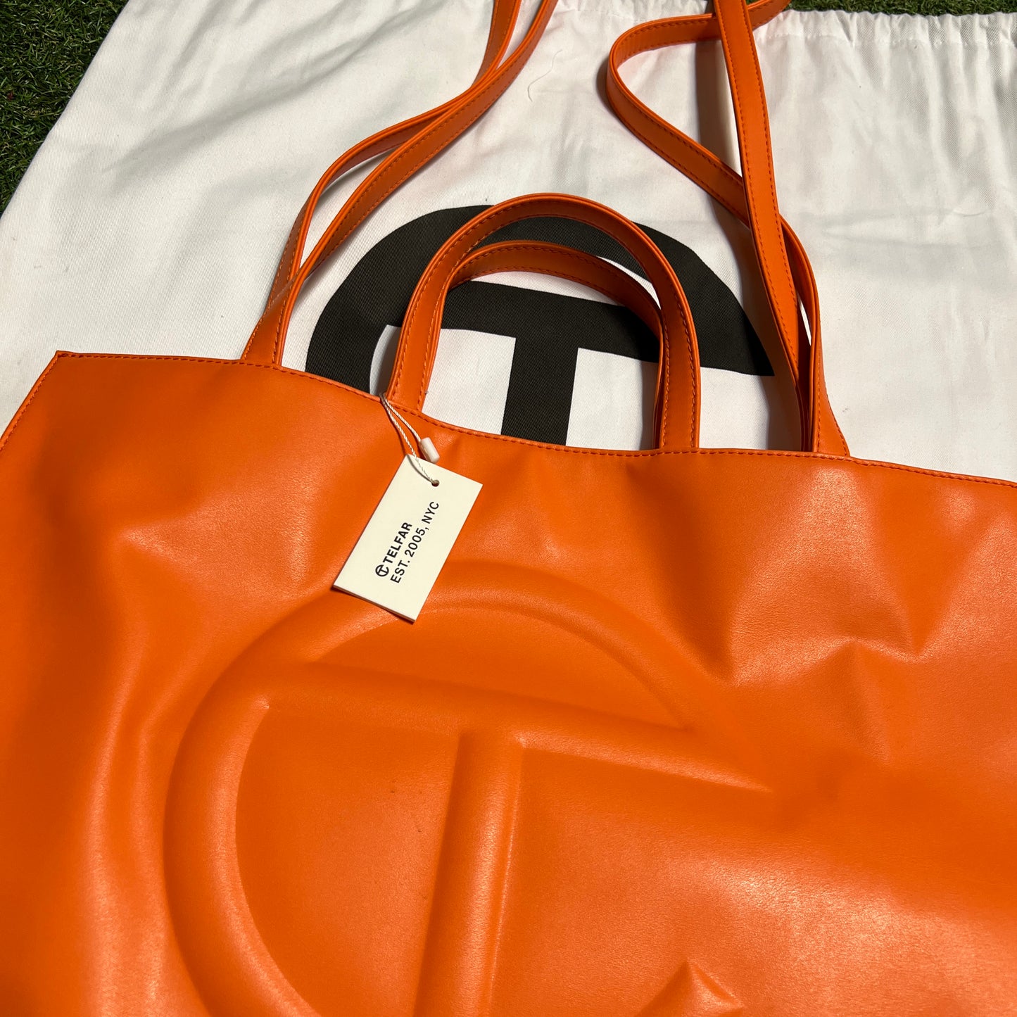 Telfar Orange Large Shopping Purse NEW x13497