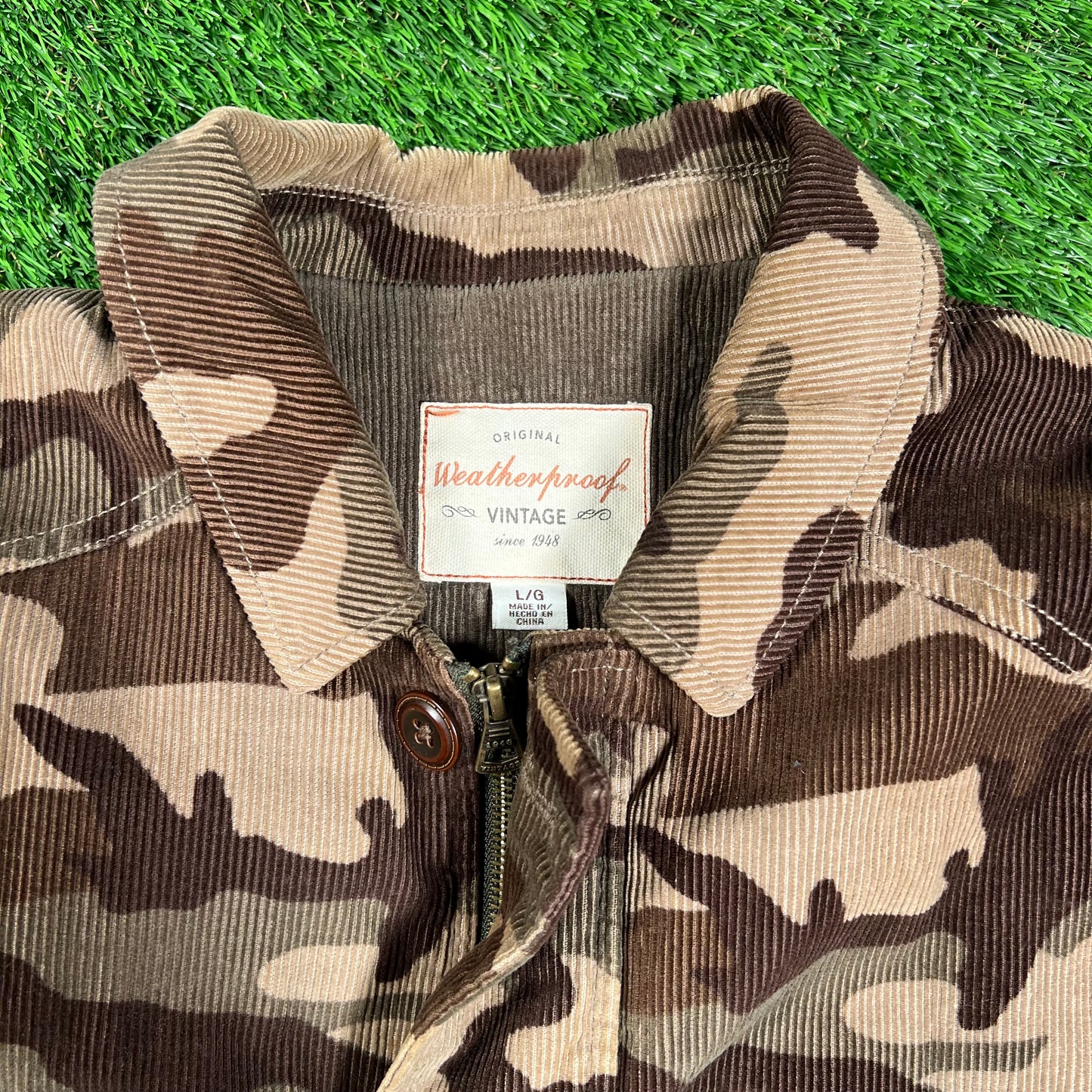 Weatherproff Woodland Courdoy Jacket Size Large USED v18535