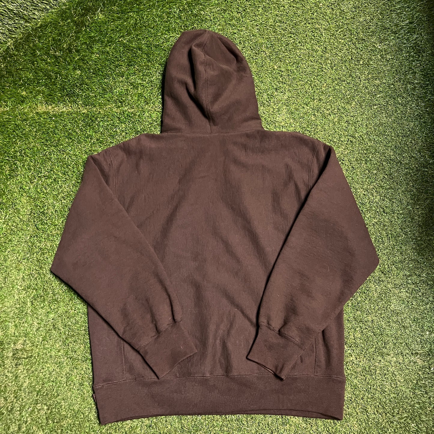 Supreme 2021 Box Logo Brown Hoodie Size Medium USED x13305