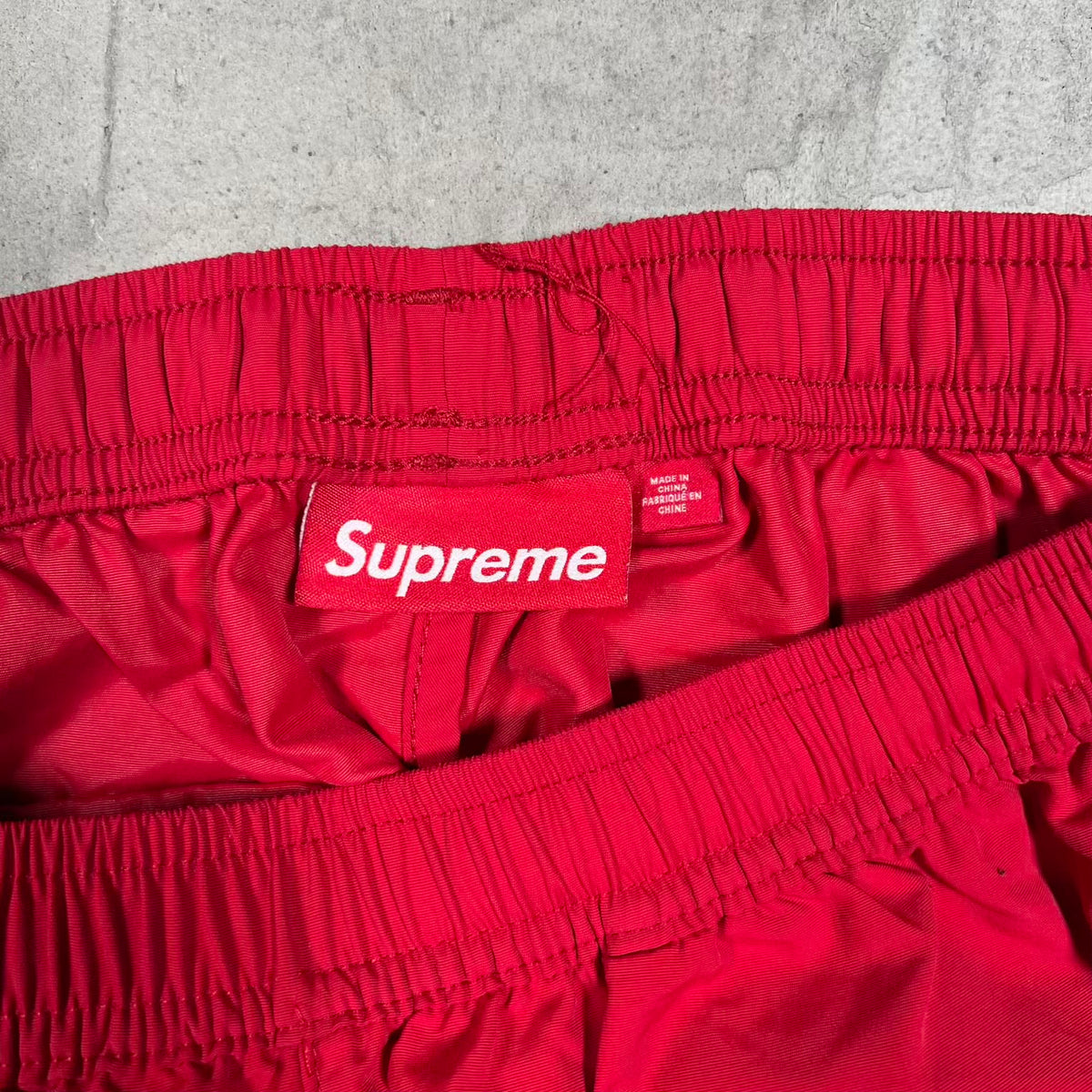 Supreme Contrast Zip Warm Up Pant Red (2025) Size Medium USED x18787