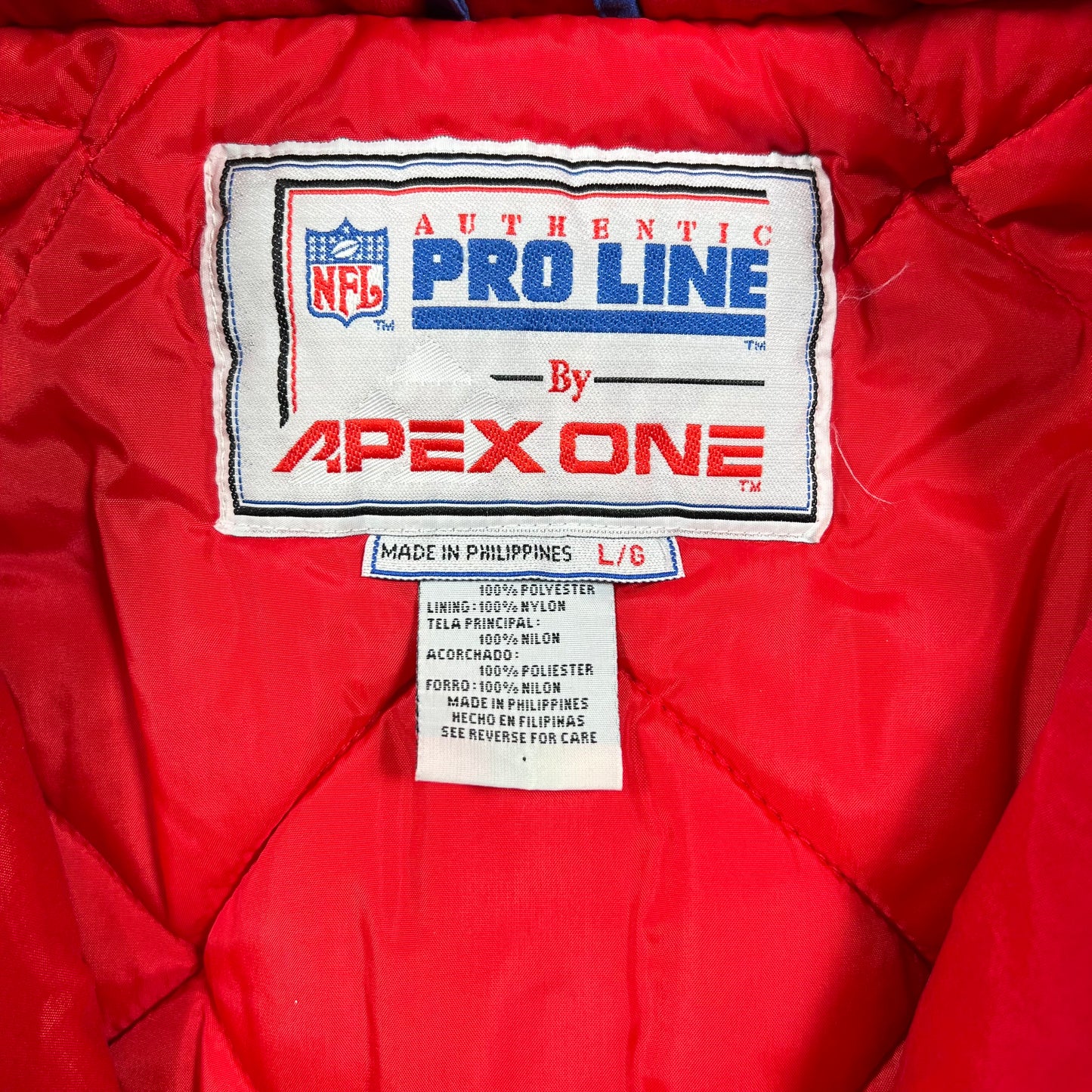 1990s Apex NY Giants Blue Coach Jacket Size Large USED v16988