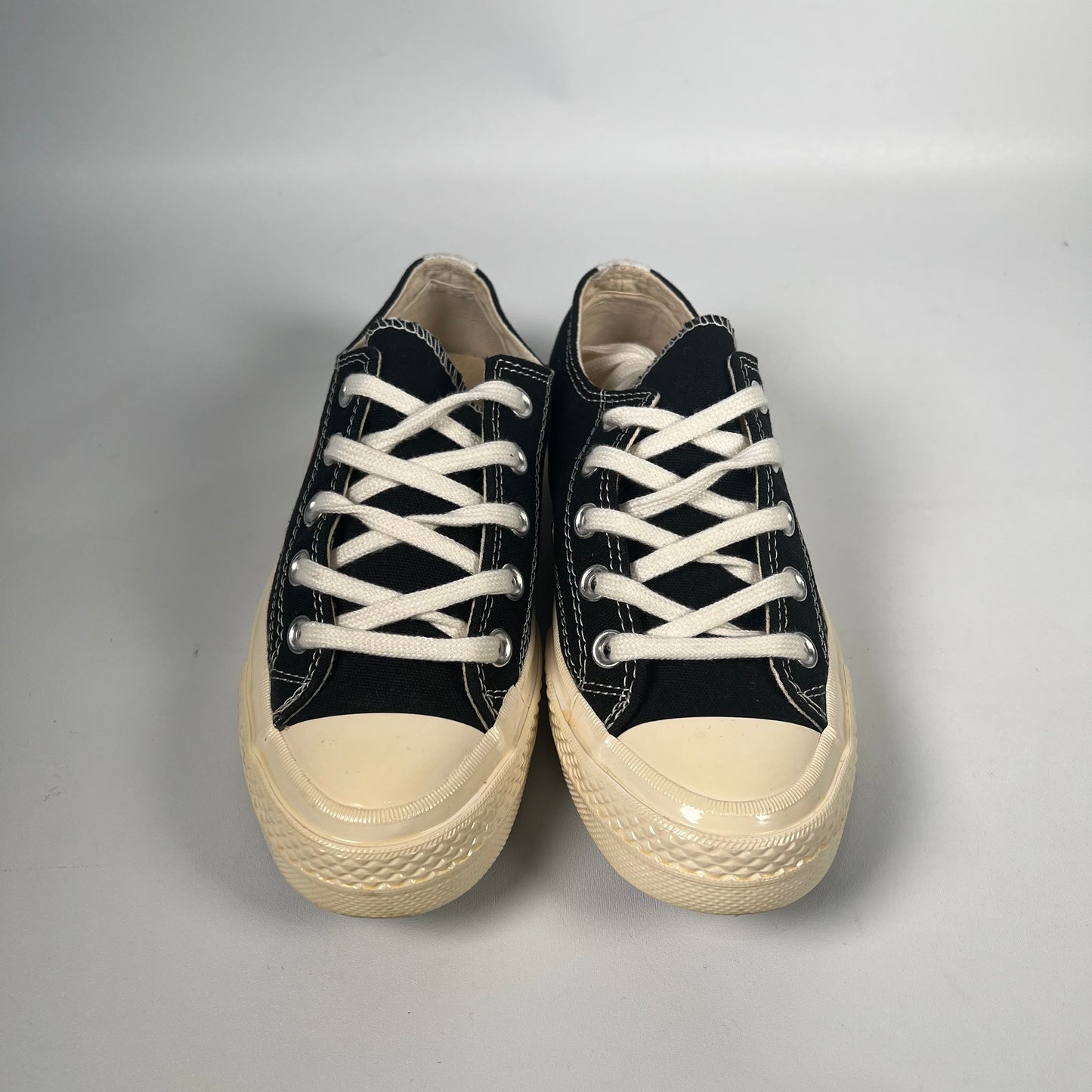 Converse CDG Black Low Top Size 3.5 USED s18389
