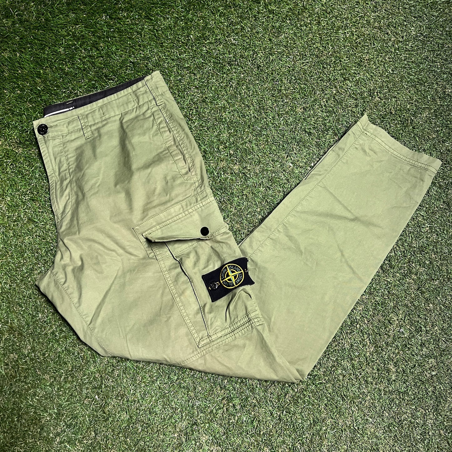 Stone Island Green Cargo Pants Size 34 USED x14057