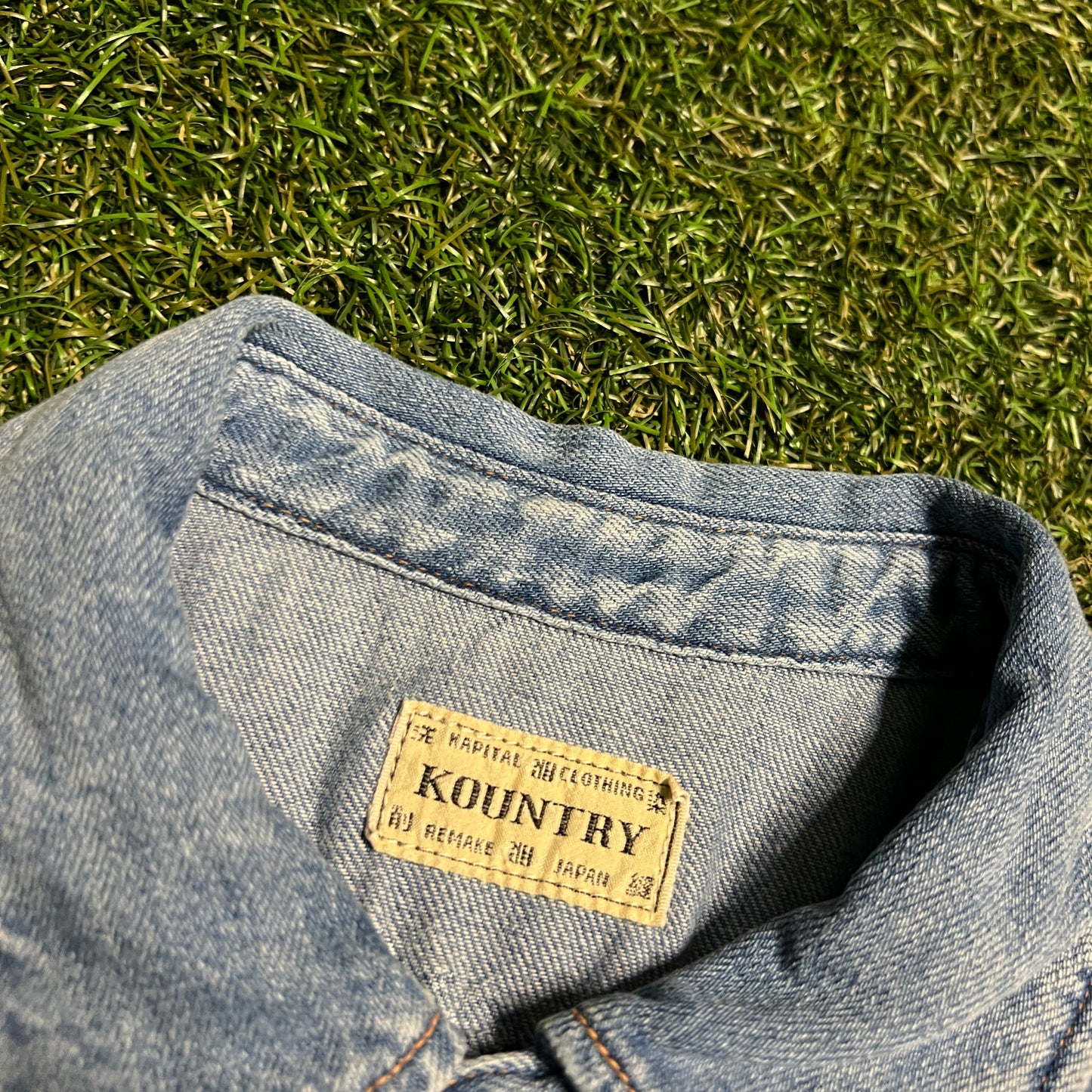 Kapital Studded Xs Blue Denim Shirt Size 2 (Medium) USED x14153