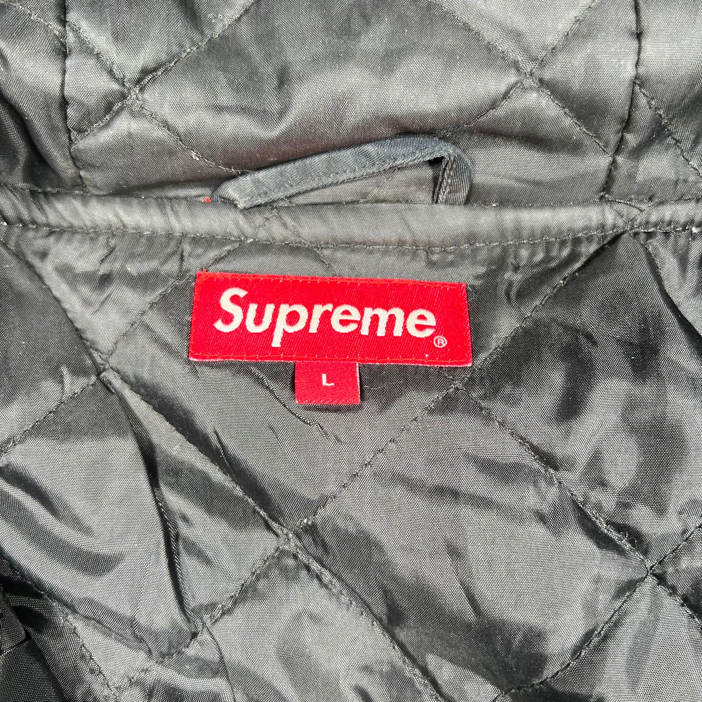 Supreme 2014 World Tour Satin Twill Black Jacket Size Large USED x14523