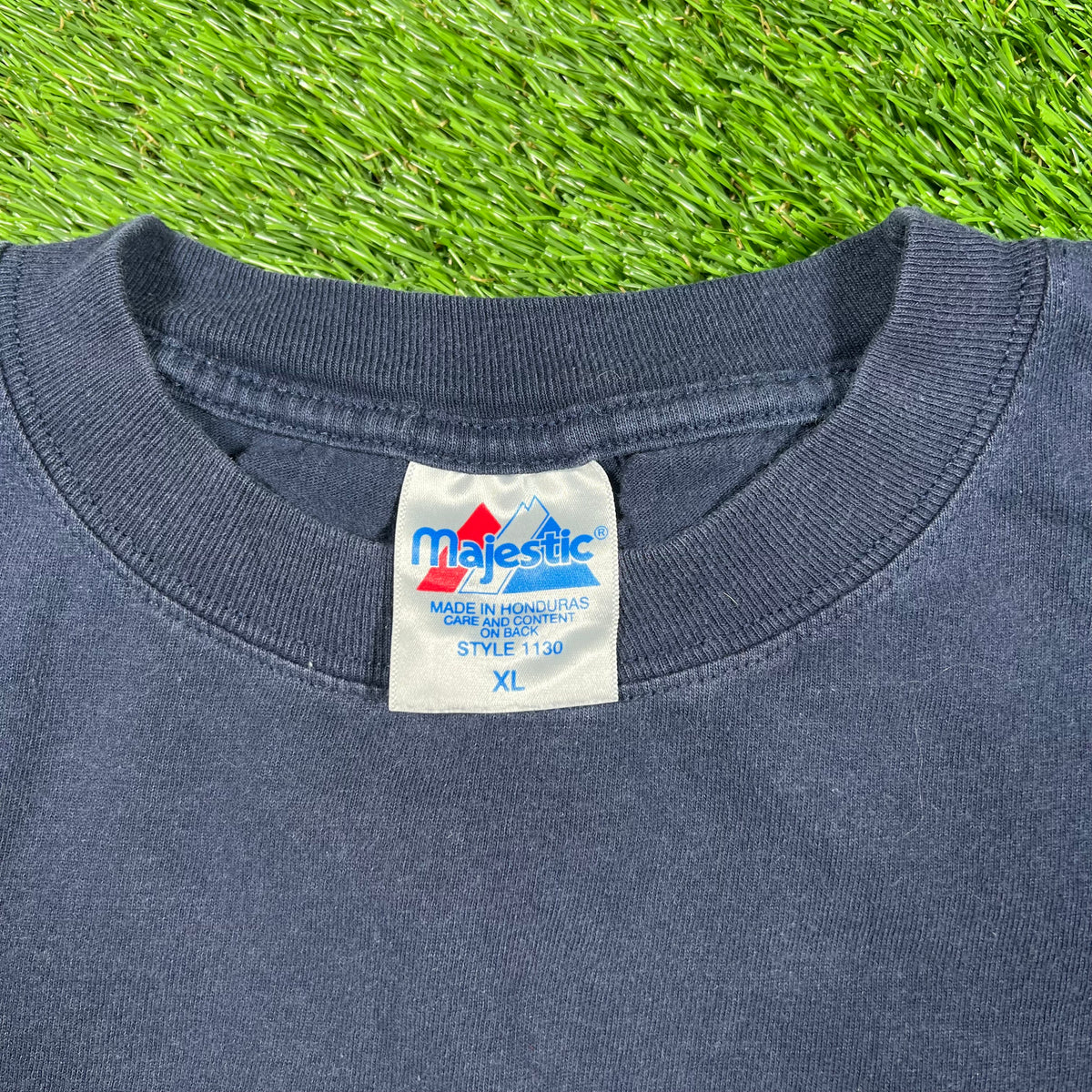 1990s Yankees 51 Williams Majestic Navy Blue Tee Size XL USED v17335