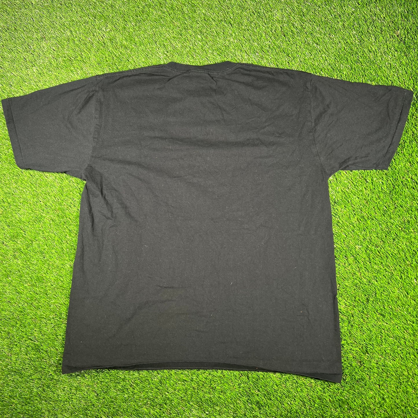 Bape Bathing Ape Plaid Logo Black Tee Size XXL USED x14908
