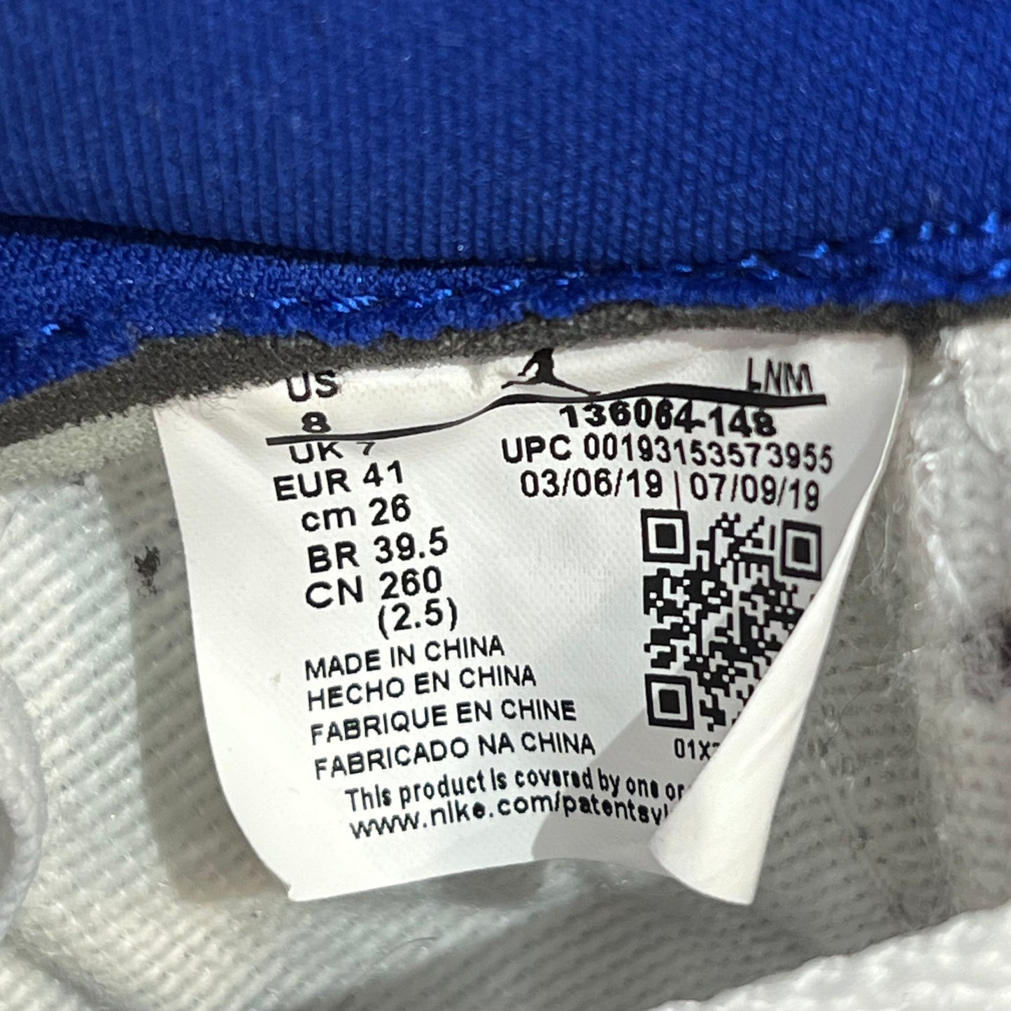 Jordan 3 Knicks (2019) Size 8 USED s17609
