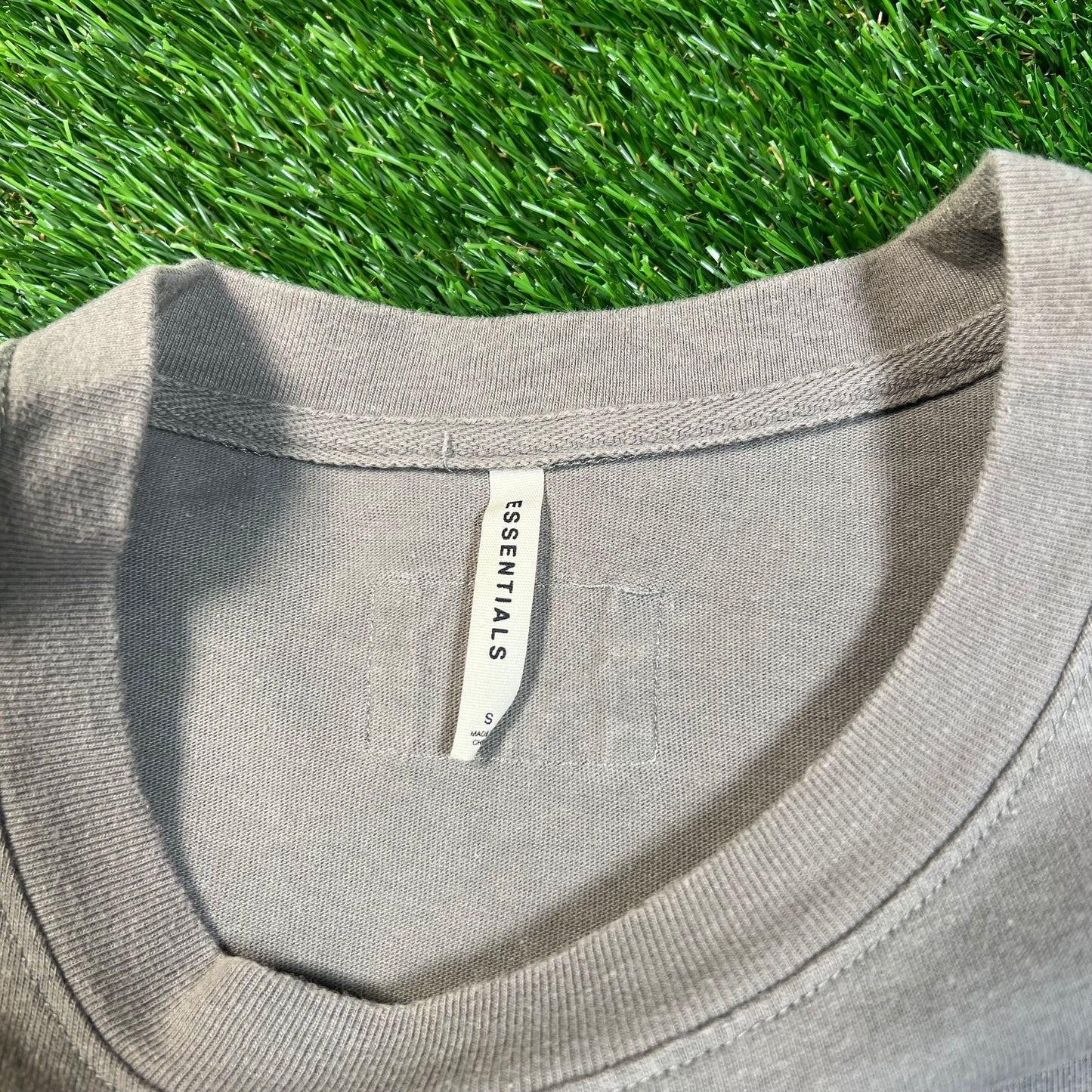 Essentials Fear of God FOG Blank Brown Tee Size Small USED x16994