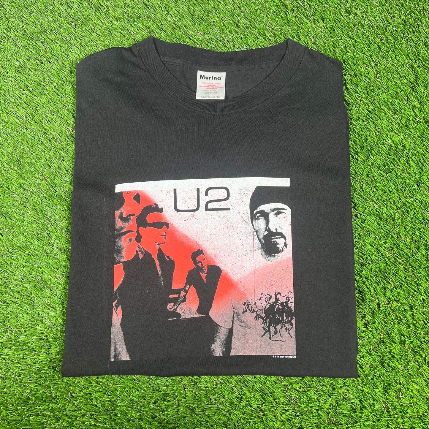 2001 U2 Black Tour Tee Size XL USED v16621