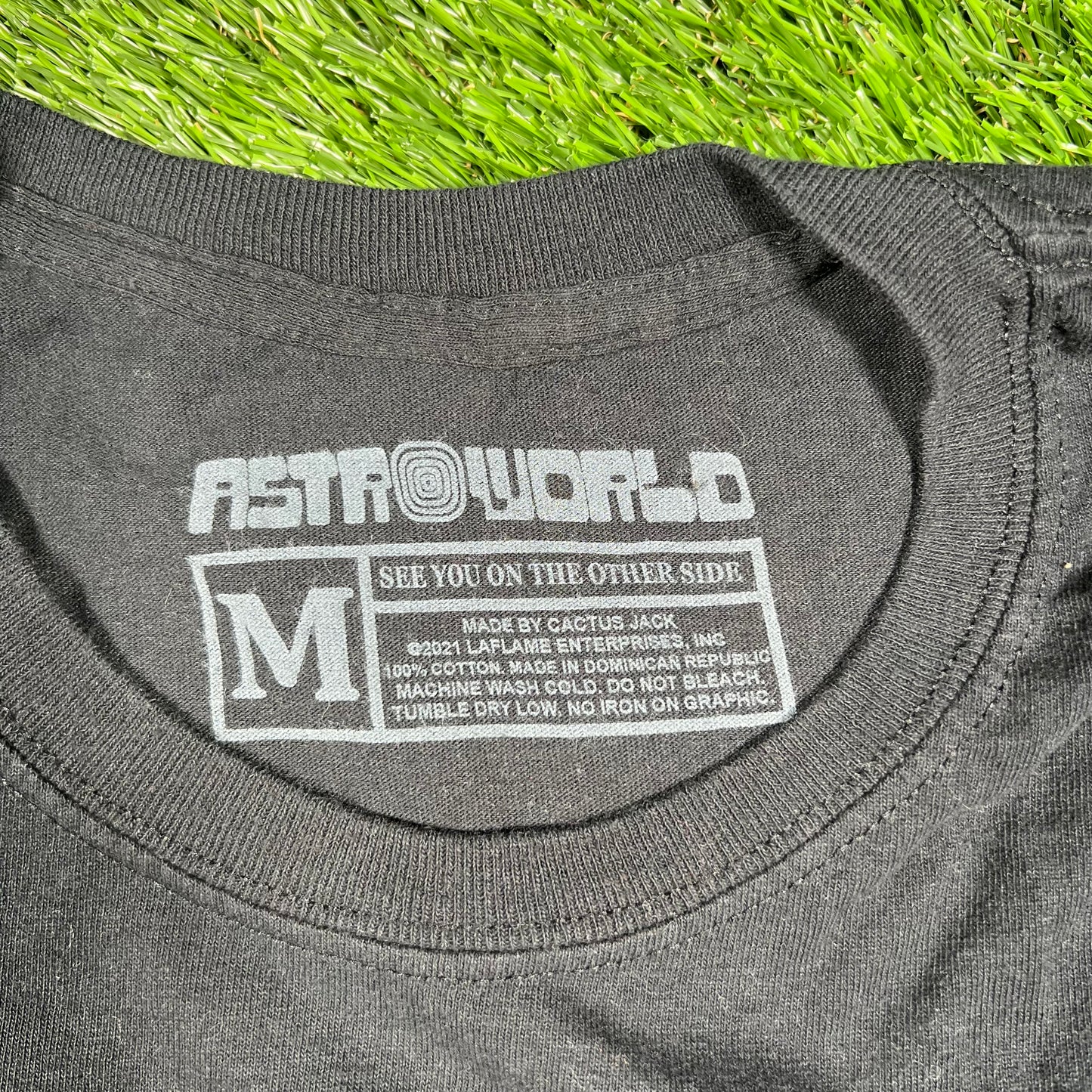 Travis Scott Astroworld Black Goat Tee Size Medium USED x14495