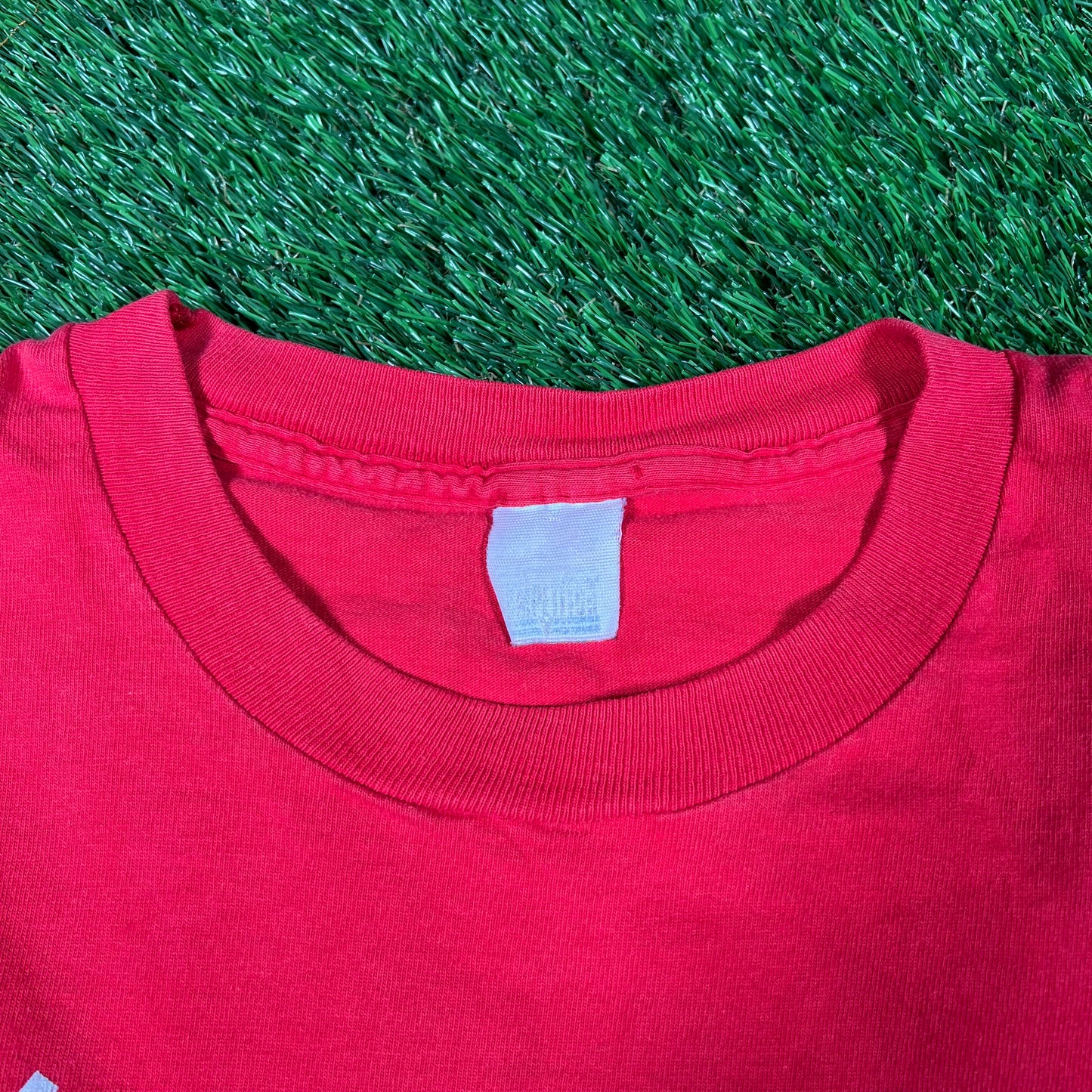 Y2K New Jersey Devils NHL Red Tee Size Large USED v17889