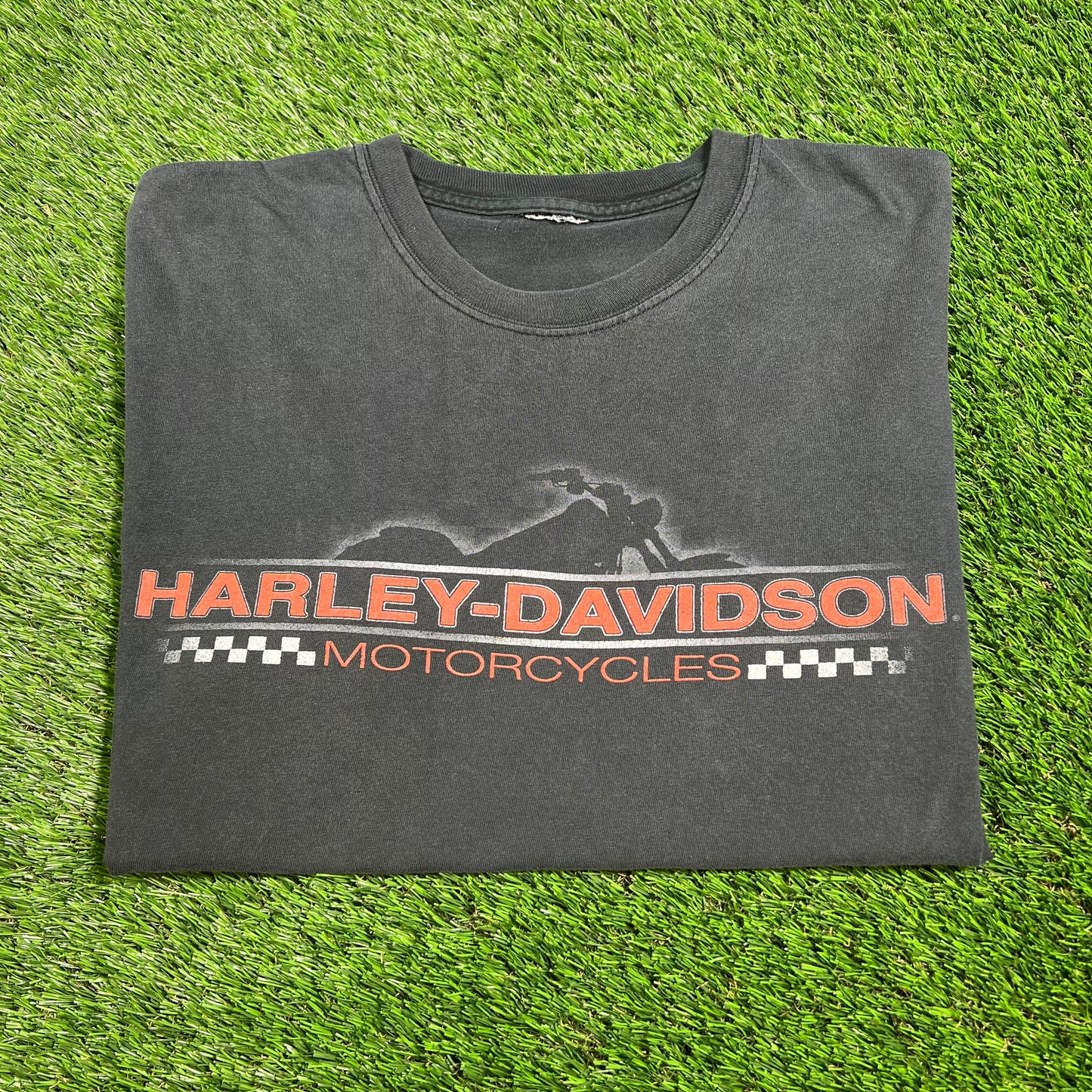 Y2K Harley Davidson Motorcycle Farthest North Alaska Black Tee Size Large USED v16543