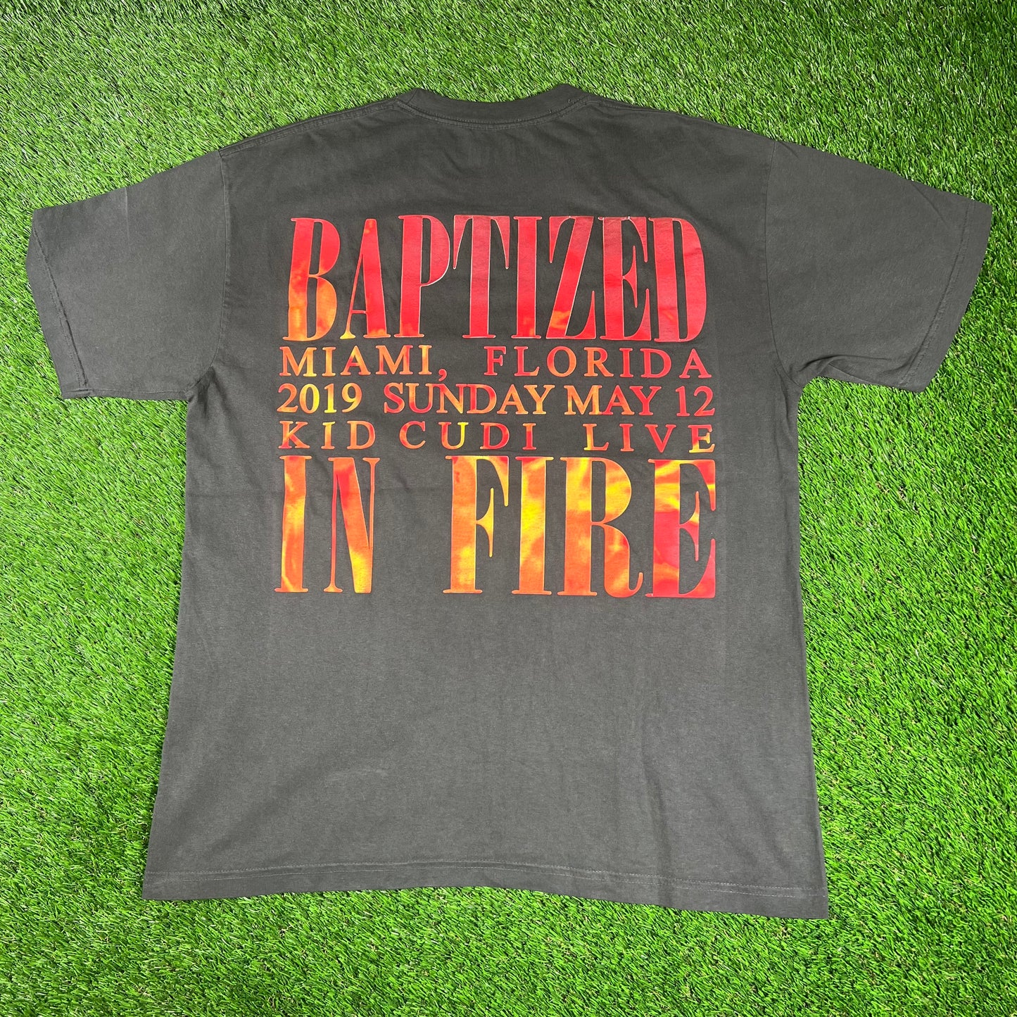 2019 CPFM Kid Cudi Cudi Saves Grey Tee Size Large USED x14557