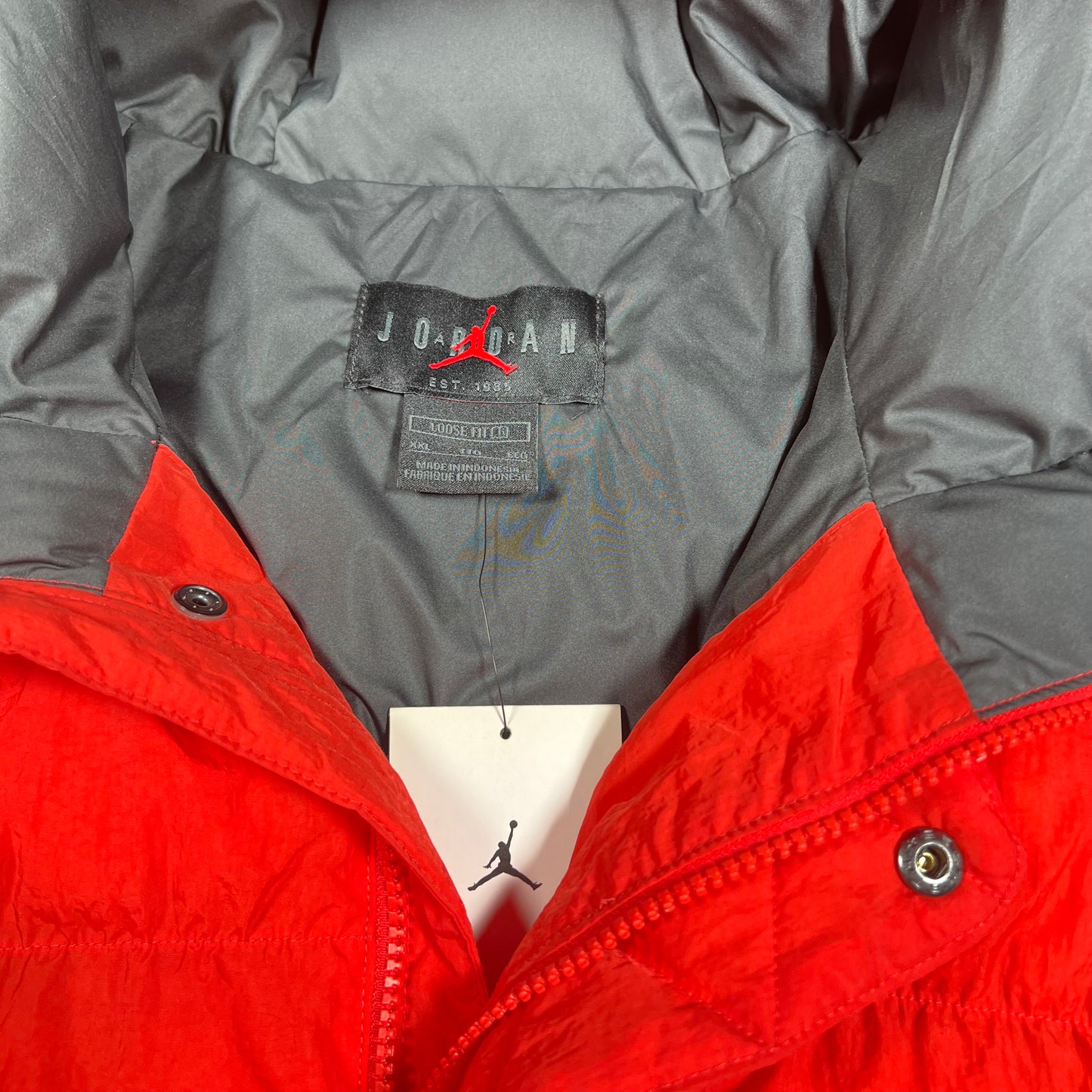 Jordan Brand Orange/Black Hooded Parka Size XXL NEW v16688