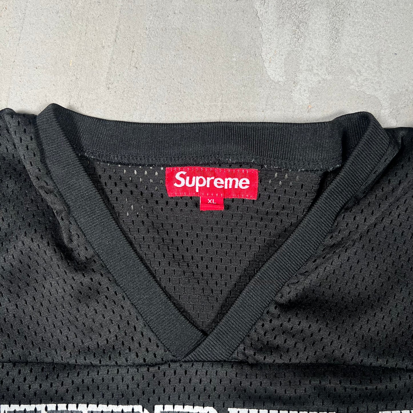 Supreme Spiderweb Black Football Jersey Size XL USED x17340