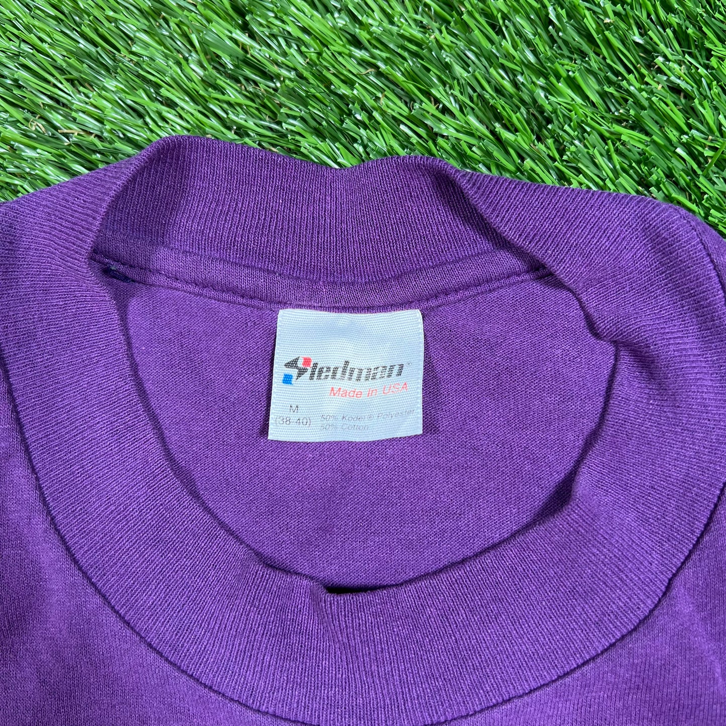 1980s LA Lakers NBA Ball Net Purple Tee Size Medium USED v16676