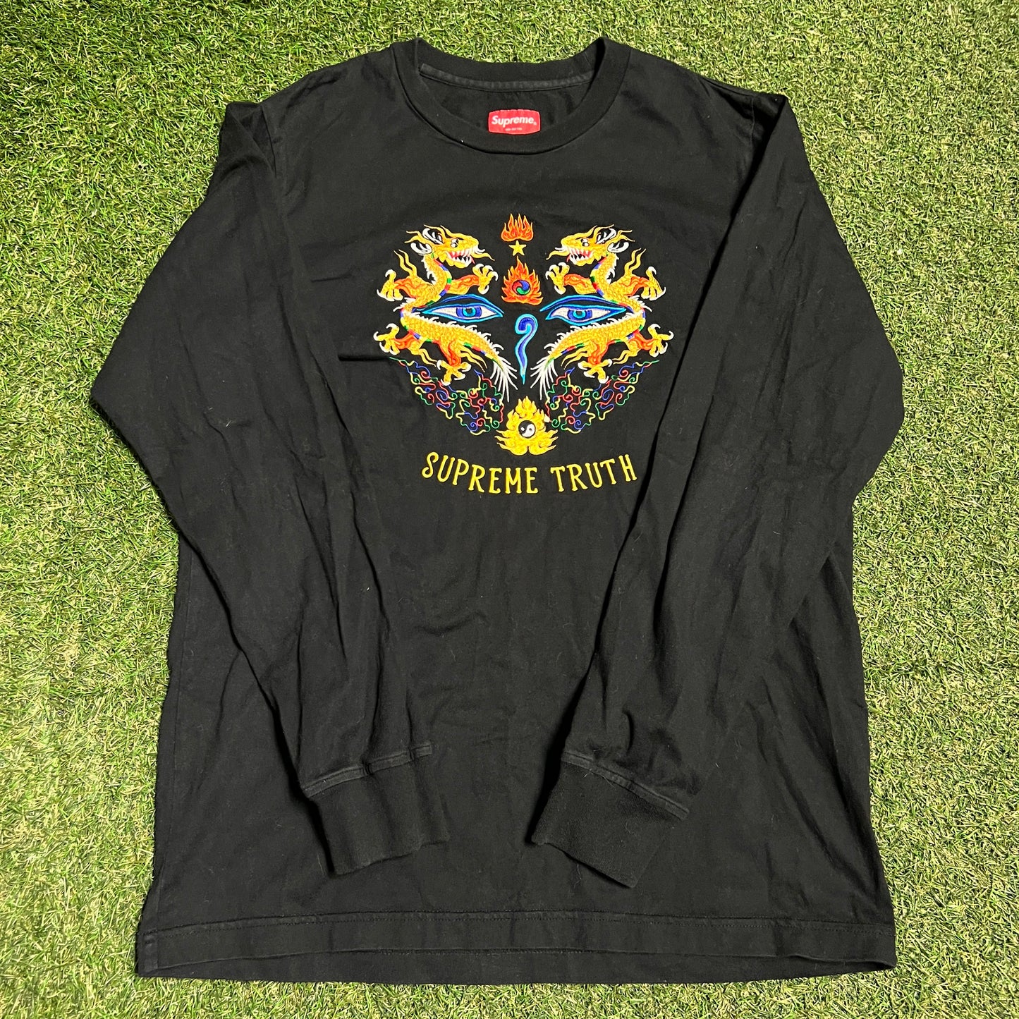 Supreme 2017 Supreme Truth Black Longsleeve Size Medium USED x13819